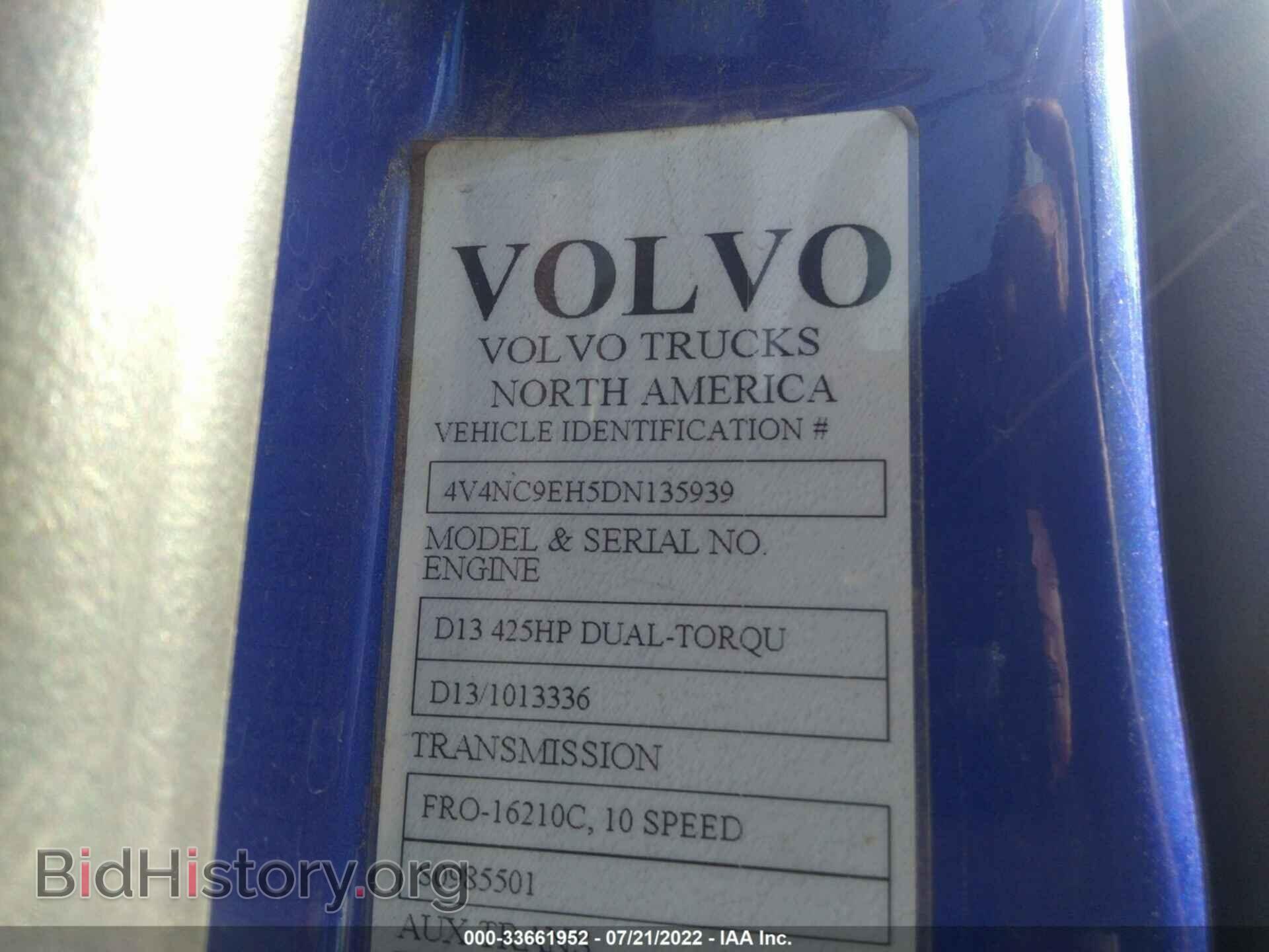 2013 VOLVO VN - VIN: 4V4NC9EH5DN135939 - Фото 9