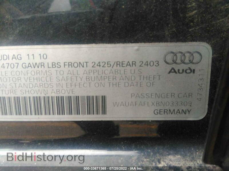 2011 Audi A4 (VIN WAUAFAFLXBN033309) — фото 9 из 11