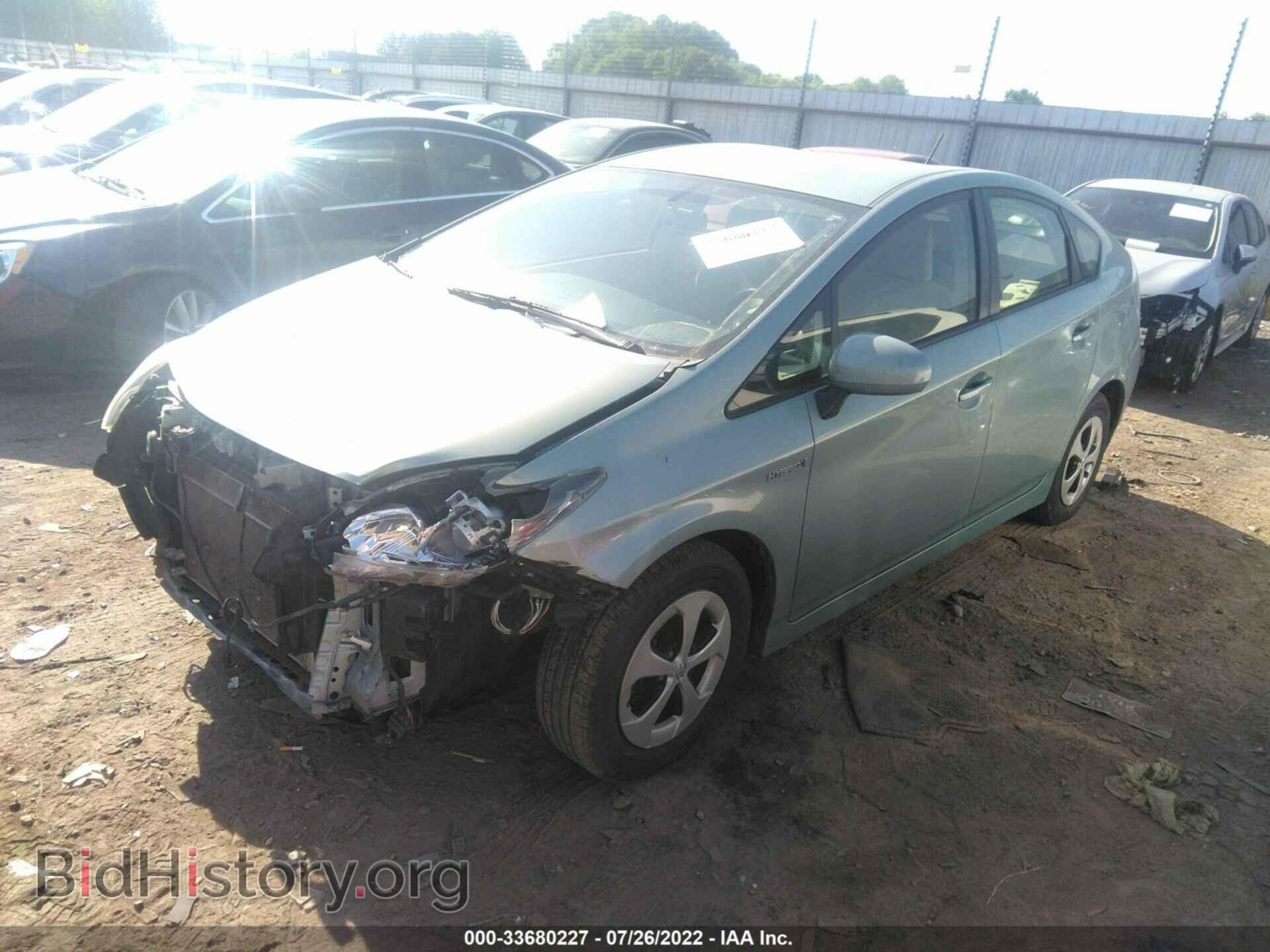 2014 TOYOTA PRIUS - VIN: JTDKN3DU4E1766937 - Фото 2