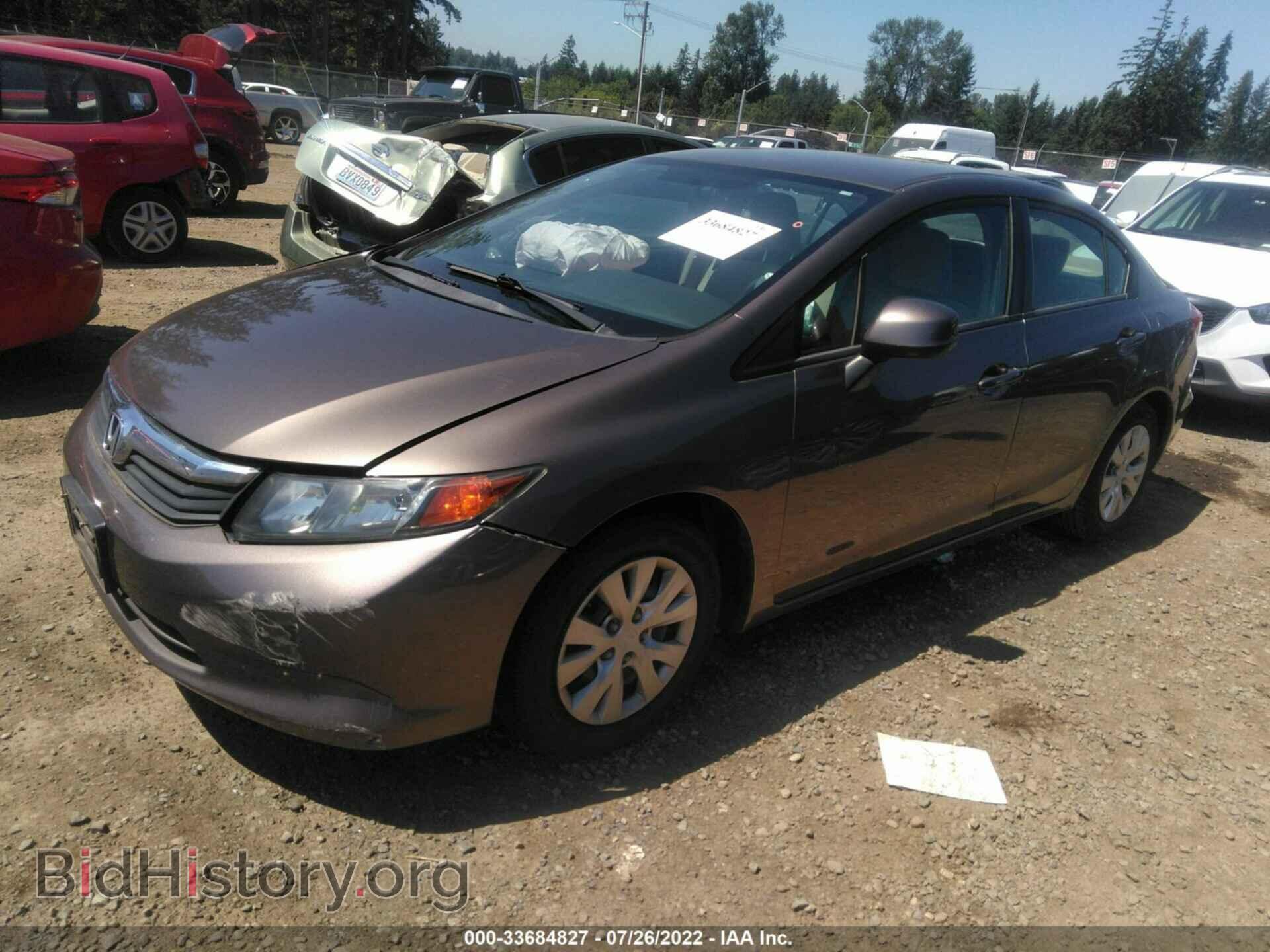 2012 HONDA CIVIC SDN - VIN: 2HGFB2F53CH572765 - Фото 2