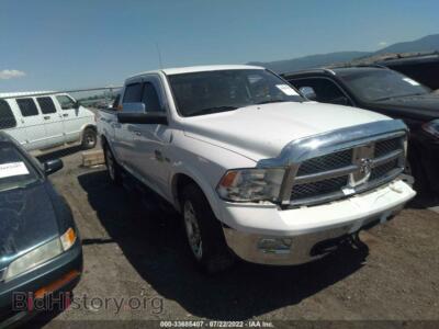 2012 RAM 1500 Longhorn, white — VIN 1C6RD7PT6CS180590, IAAI