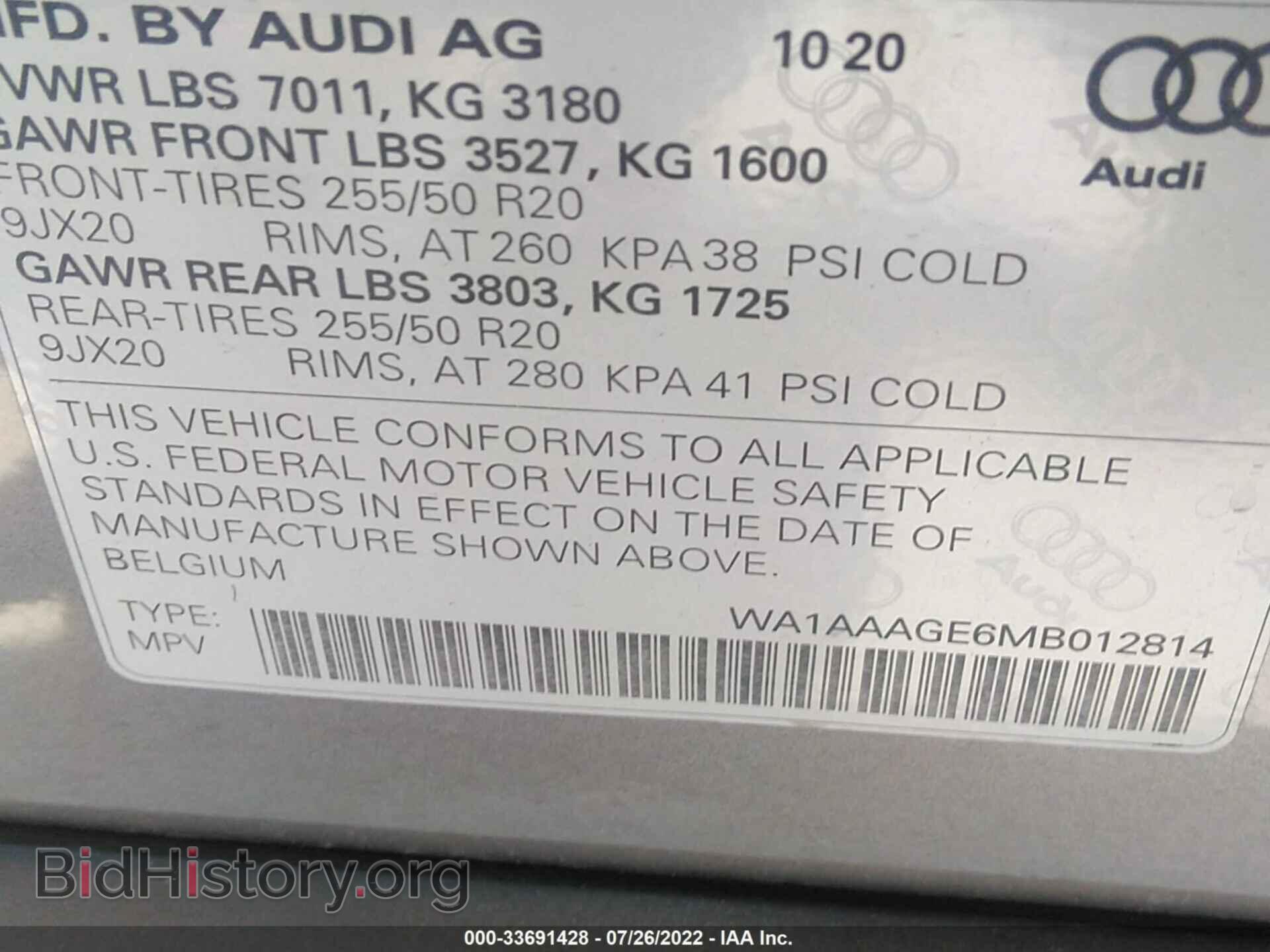 2021 AUDI E-TRON - VIN: WA1AAAGE6MB012814 - Photo 9