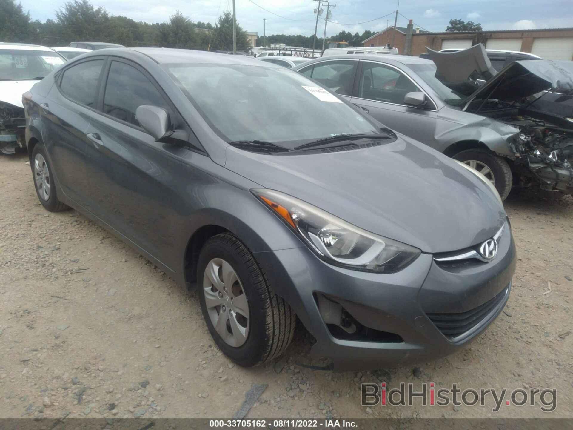 Photo KMHDH4AE1GU637781 - HYUNDAI ELANTRA 2016