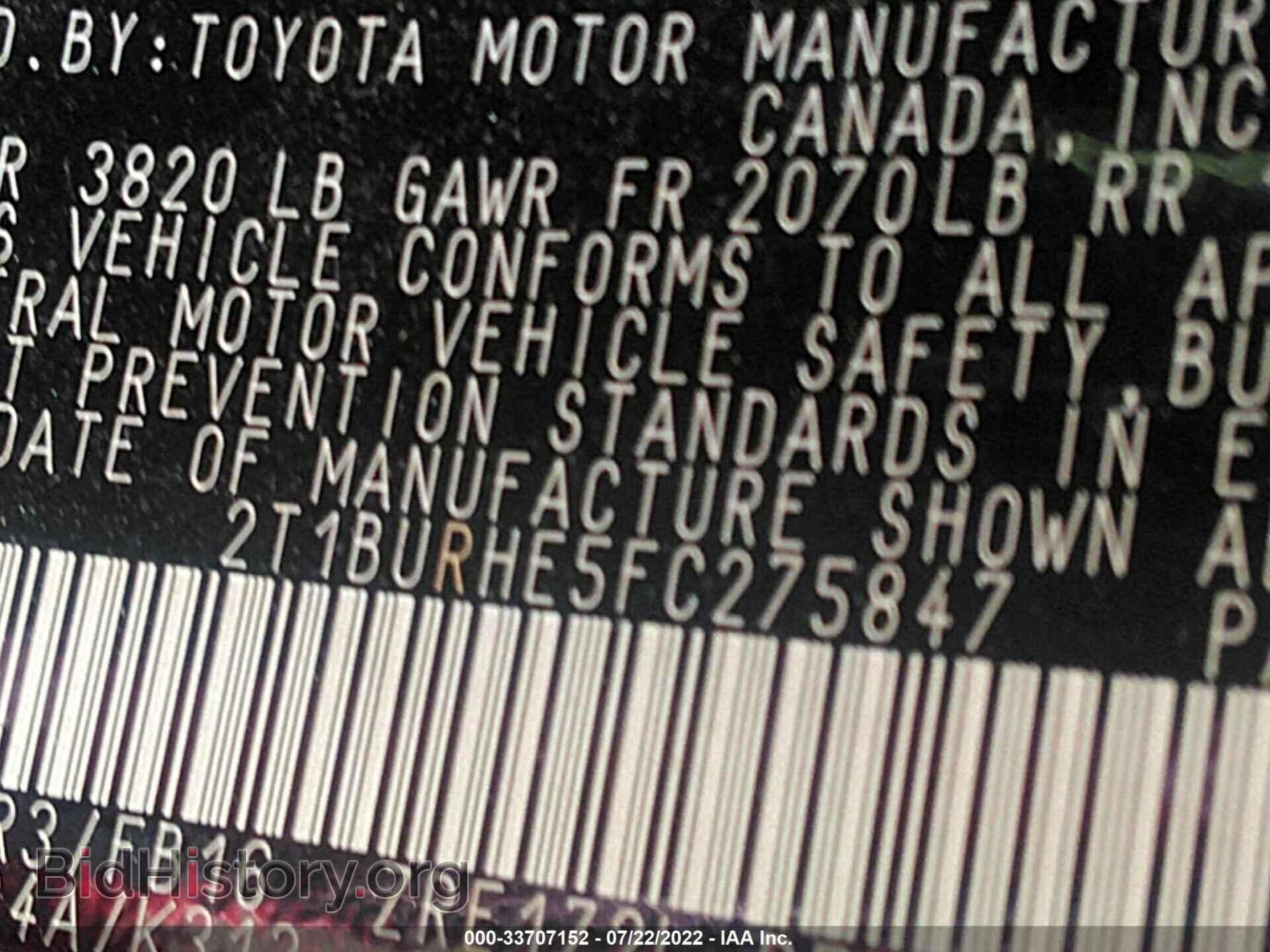 2015 TOYOTA COROLLA - VIN: 2T1BURHE5FC275847 - Photo 9