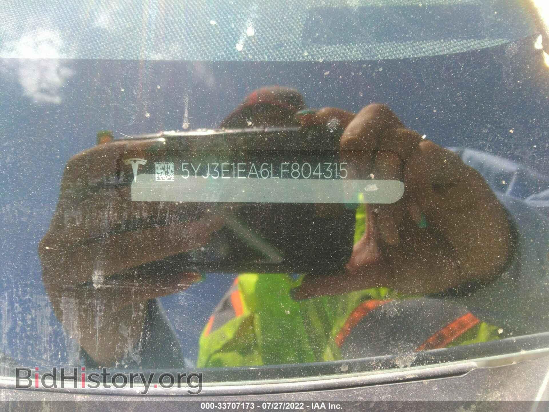 2020 TESLA MODEL 3 - VIN: 5YJ3E1EA6LF804315 - Фото 9