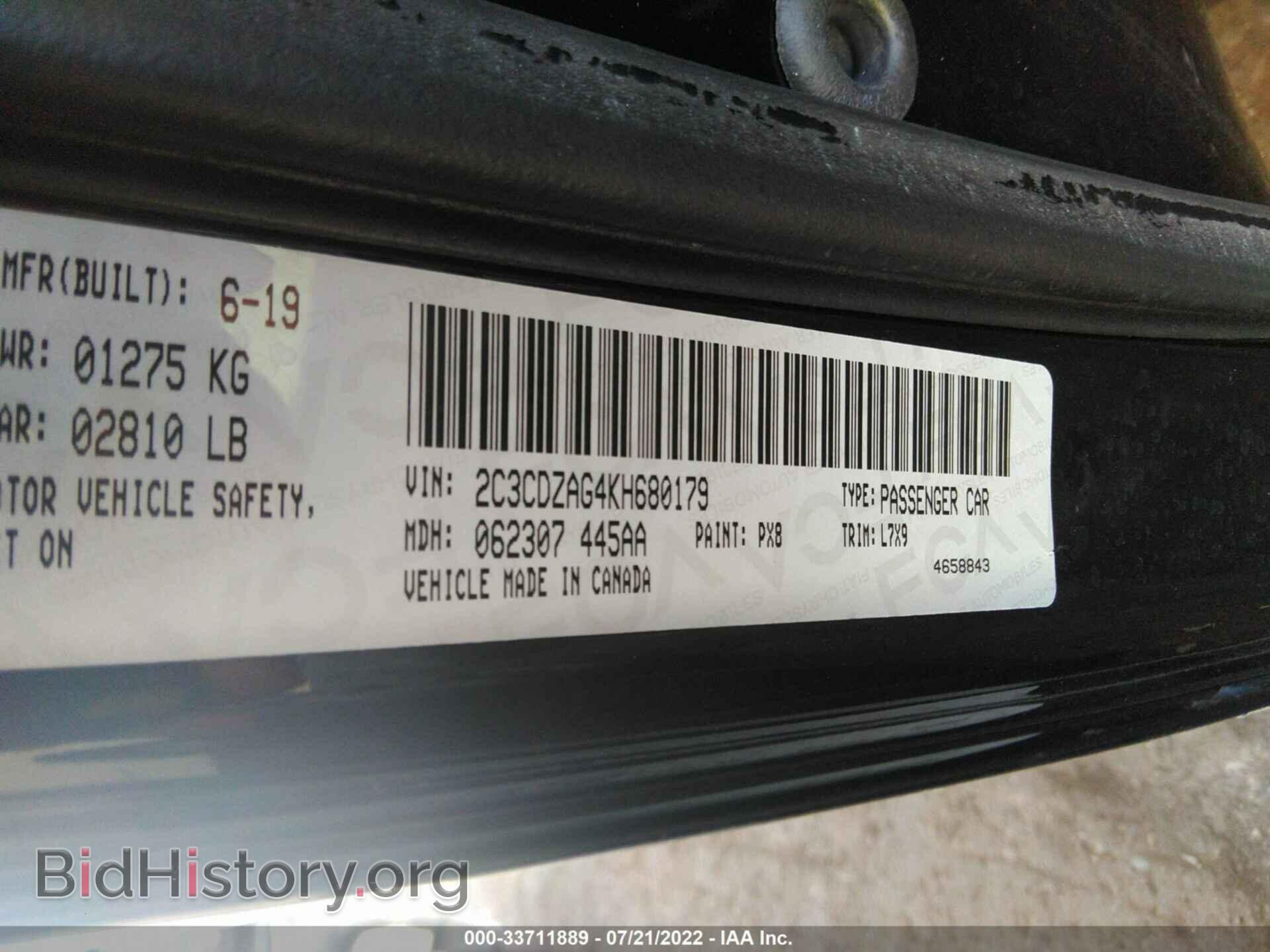 2019 DODGE CHALLENGER - VIN: 2C3CDZAG4KH680179 - Photo 9