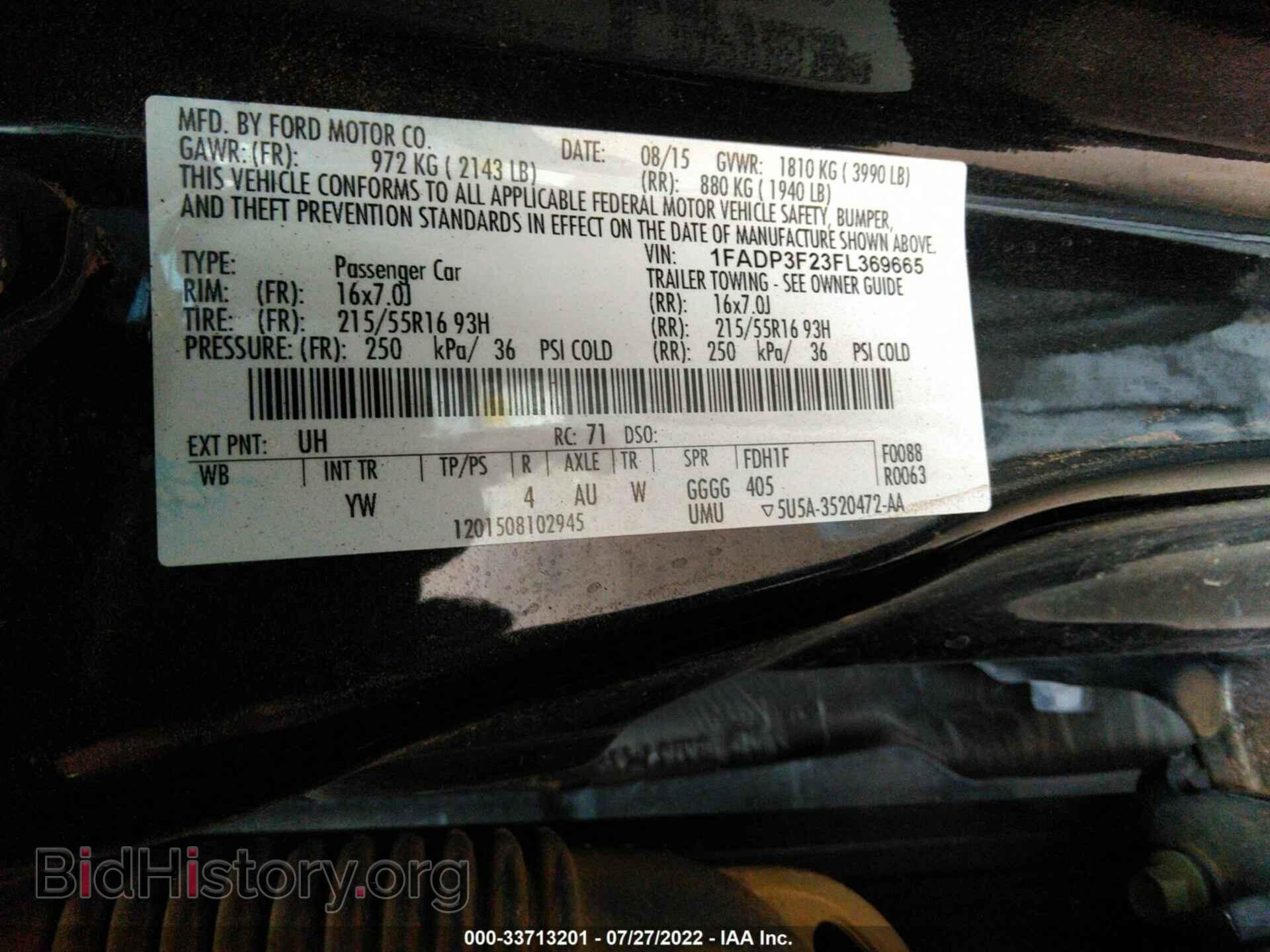 2015 FORD FOCUS - VIN: 1FADP3F23FL369665 - Photo 9