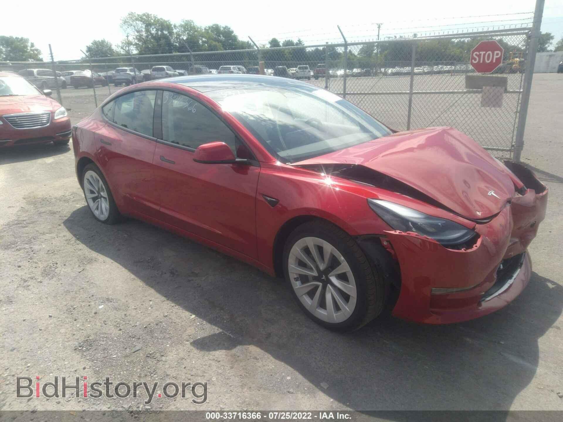 Фотография 5YJ3E1EB5NF185105 - TESLA MODEL 3 2022
