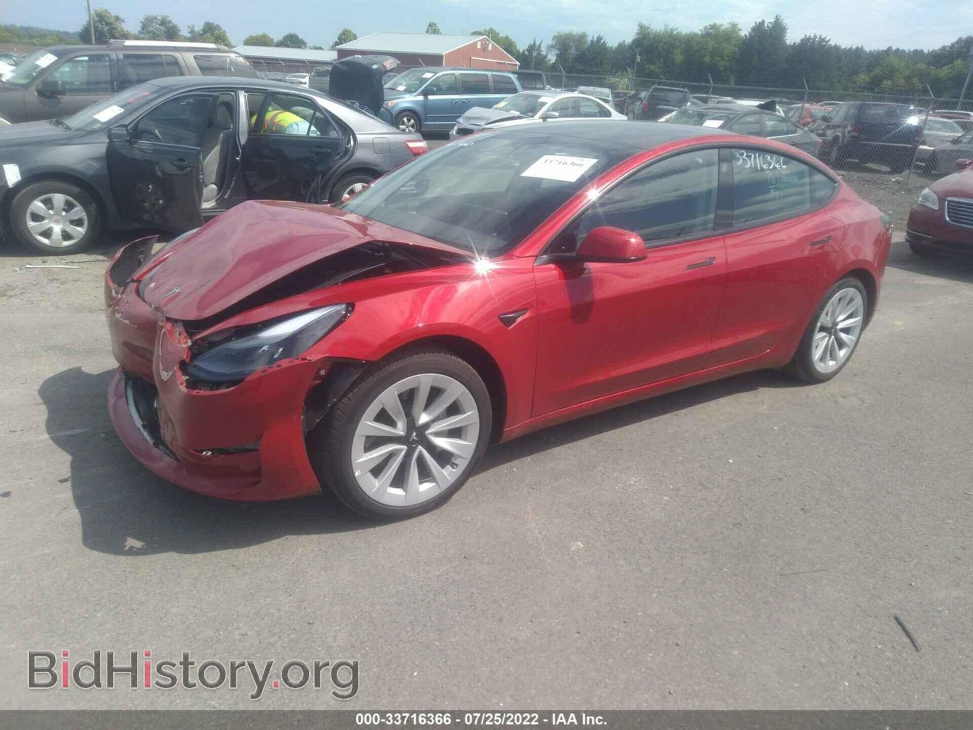 2022 TESLA MODEL 3 - VIN: 5YJ3E1EB5NF185105 - Photo 2