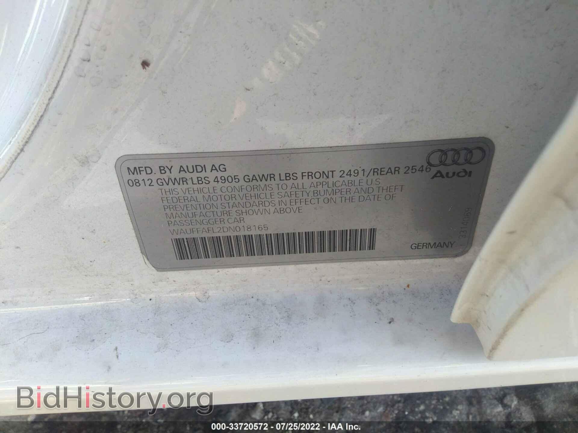2013 AUDI A4 - VIN: WAUFFAFL2DN018165 - Фото 9