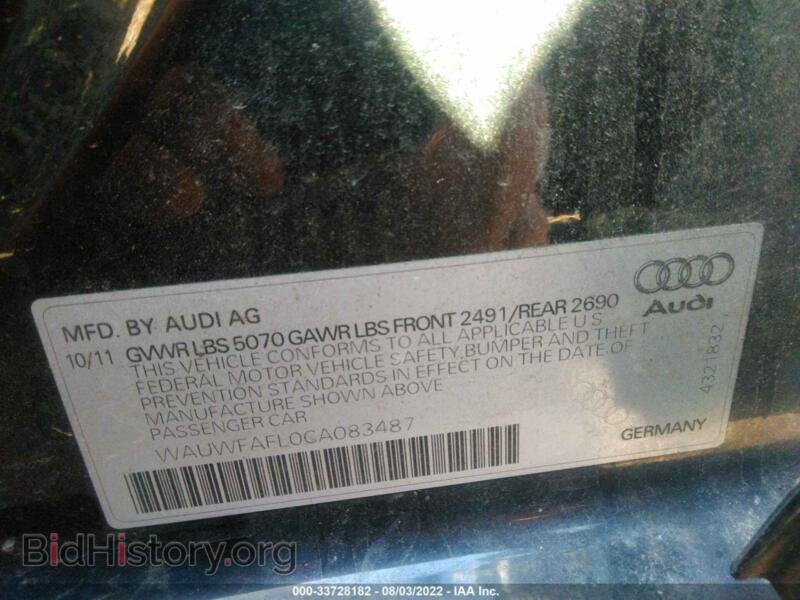 2012 Audi A4 (VIN WAUWFAFL0CA083487) — photo 9 of 12