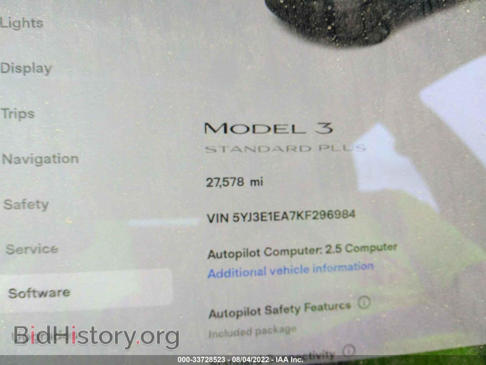 2019 TESLA MODEL 3 - VIN: 5YJ3E1EA7KF296984 - Photo 7