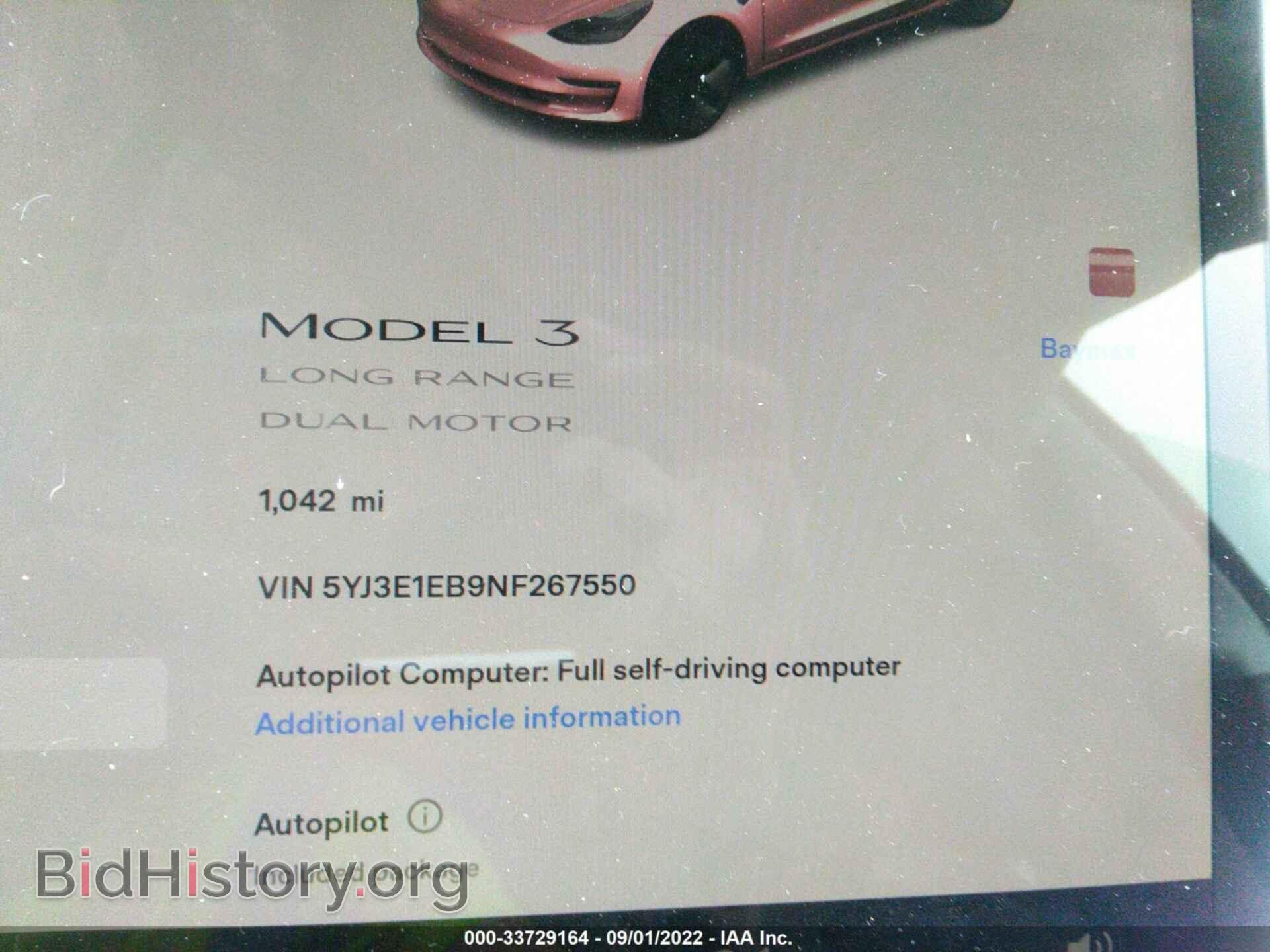 2022 TESLA MODEL 3 - VIN: 5YJ3E1EB9NF267550 - Фото 7