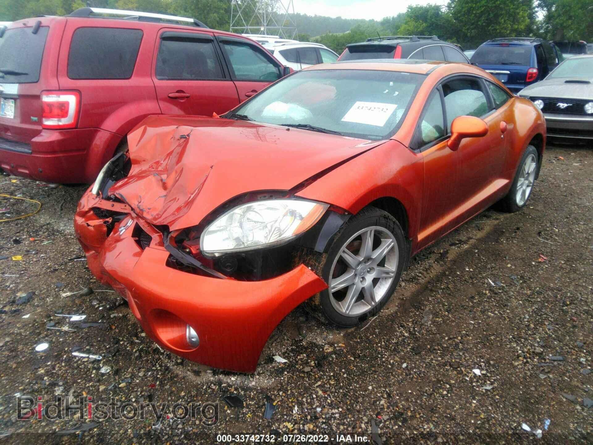 2006 MITSUBISHI ECLIPSE - VIN: 4A3AK34T76E023739 - Фото 2