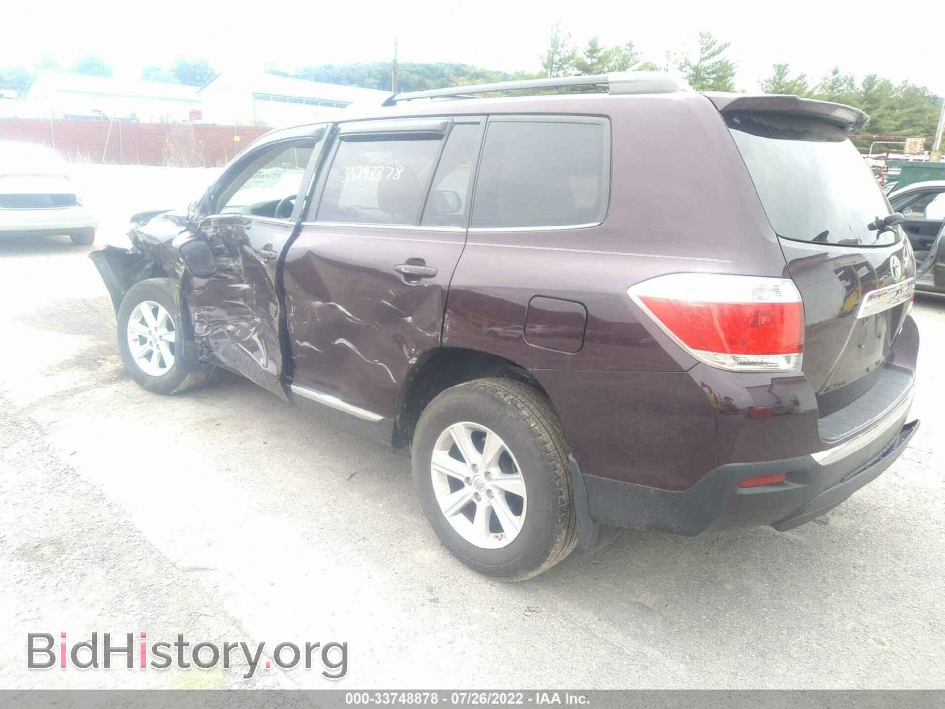 2013 TOYOTA HIGHLANDER - VIN: 5TDBK3EH2DS261667 - Фото 3