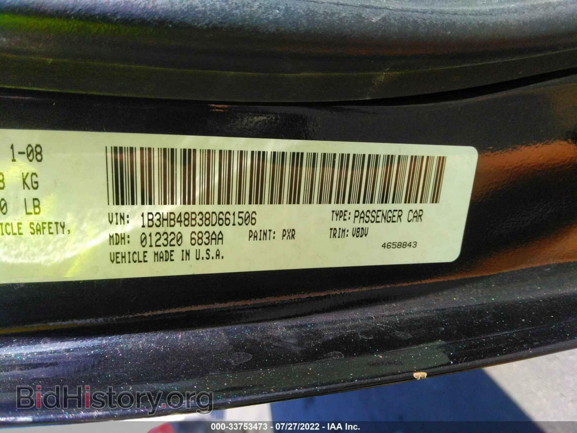 2008 DODGE CALIBER - VIN: 1B3HB48B38D661506 - Photo 9