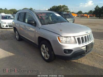 2012 Jeep COMPASS SPORT, серебристый — VIN 1C4NJDBB1CD570160, IAAI