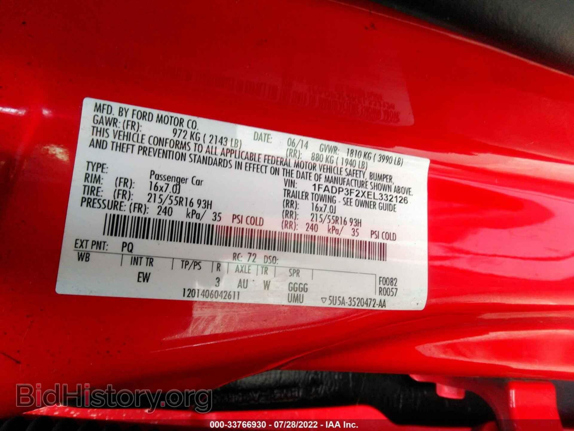 2014 FORD FOCUS - VIN: 1FADP3F2XEL332126 - Photo 9