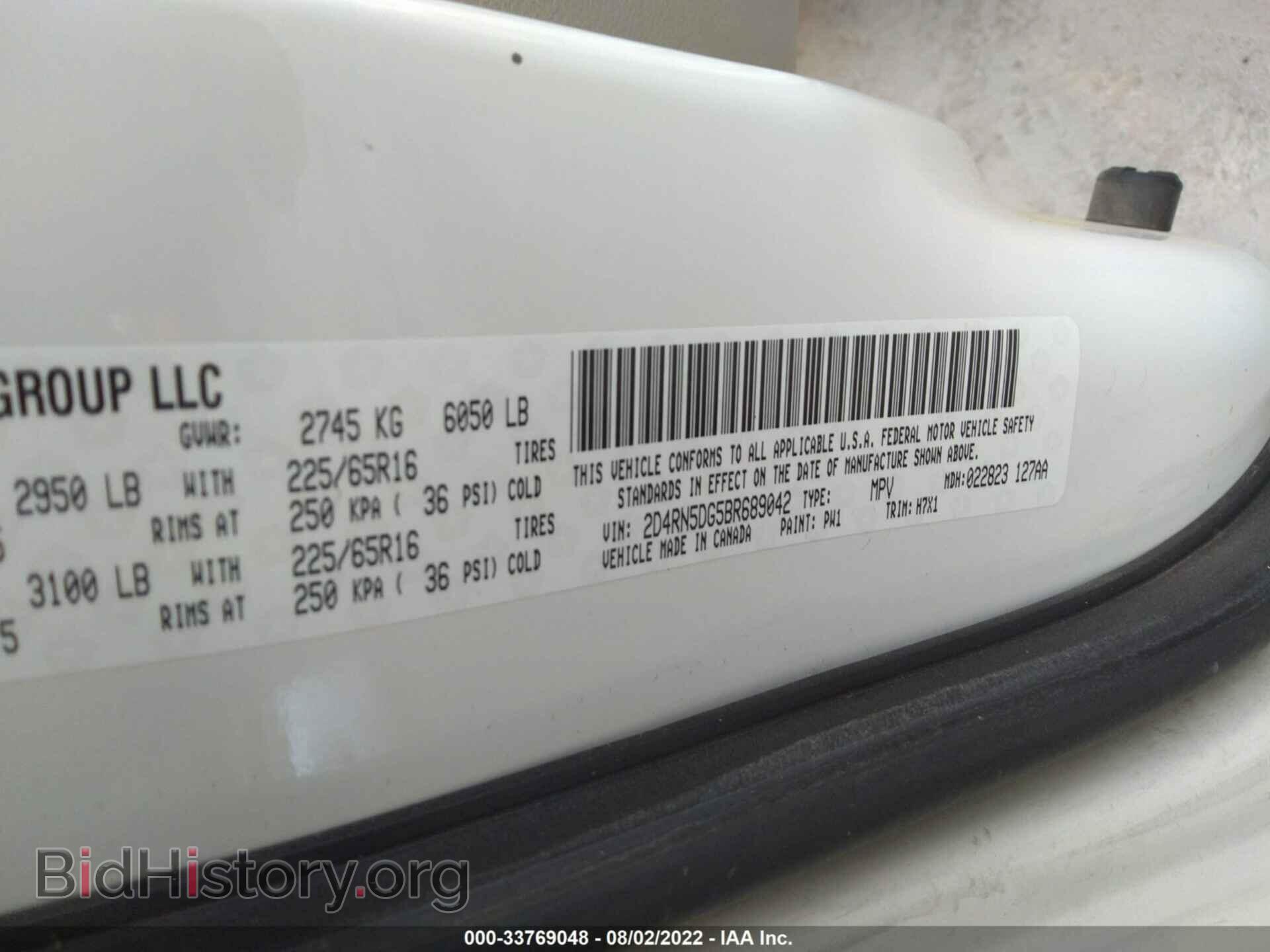2011 DODGE GRAND CARAVAN - VIN: 2D4RN5DG5BR689042 - Фото 9