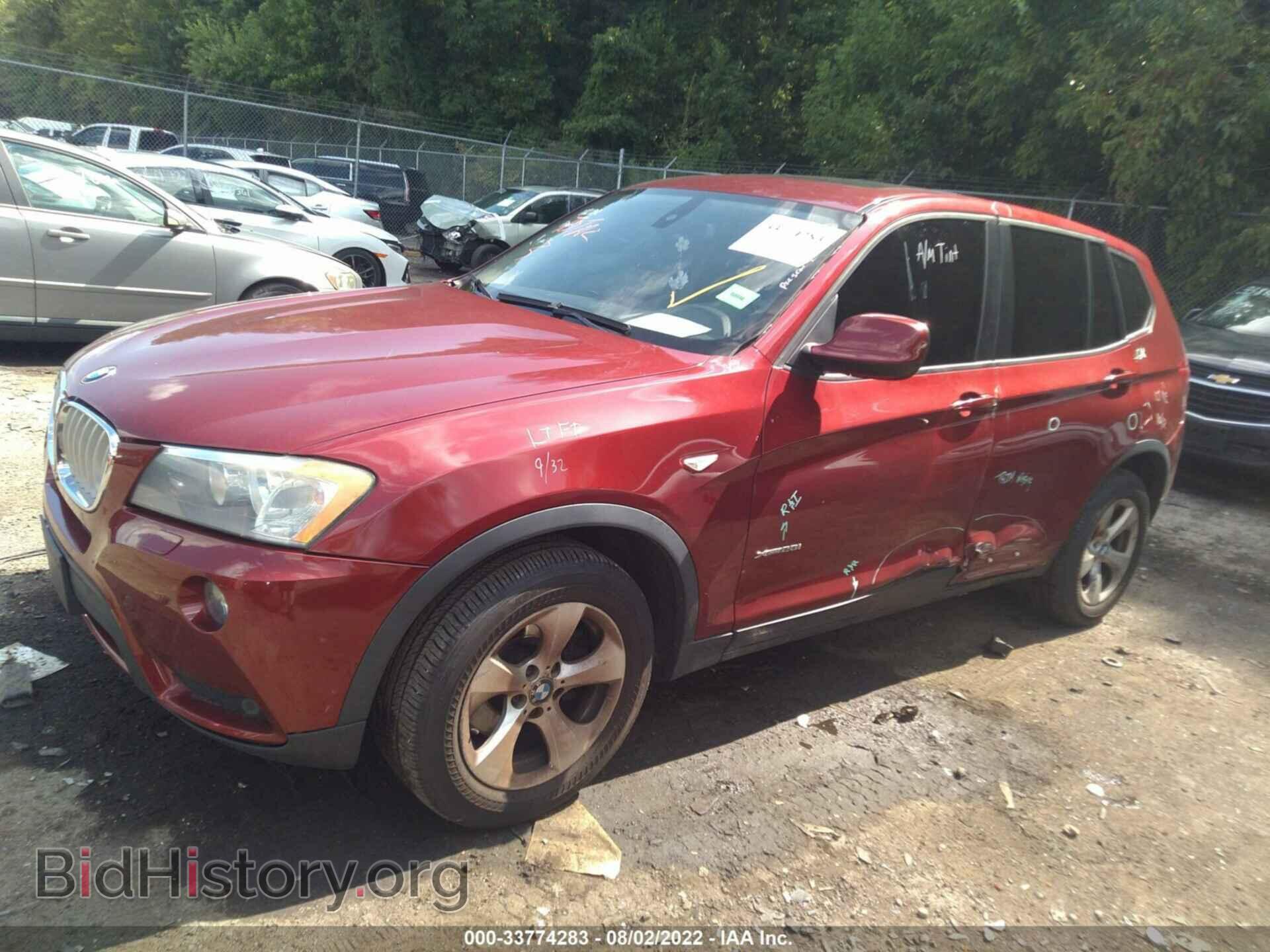 2011 BMW X3 - VIN: 5UXWX5C51BL713922 - Фото 2