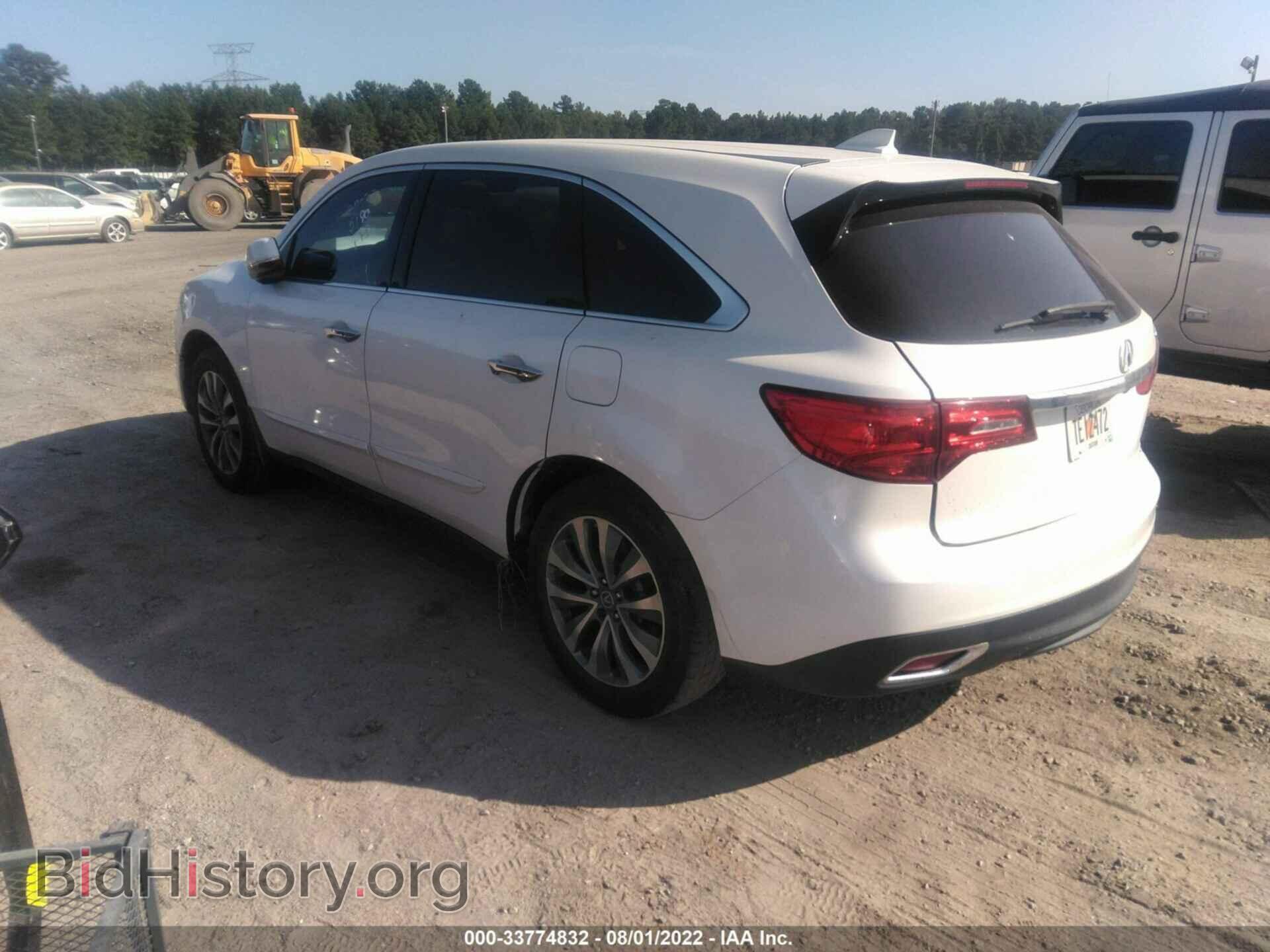 2014 ACURA MDX - VIN: 5FRYD3H48EB005180 - Фото 3