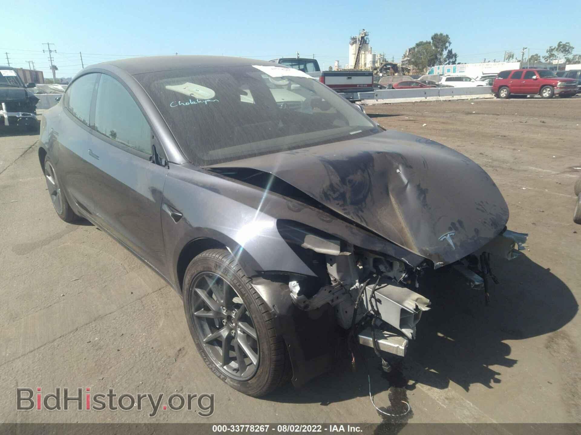 Photo 5YJ3E1EB5NF199442 - TESLA MODEL 3 2022