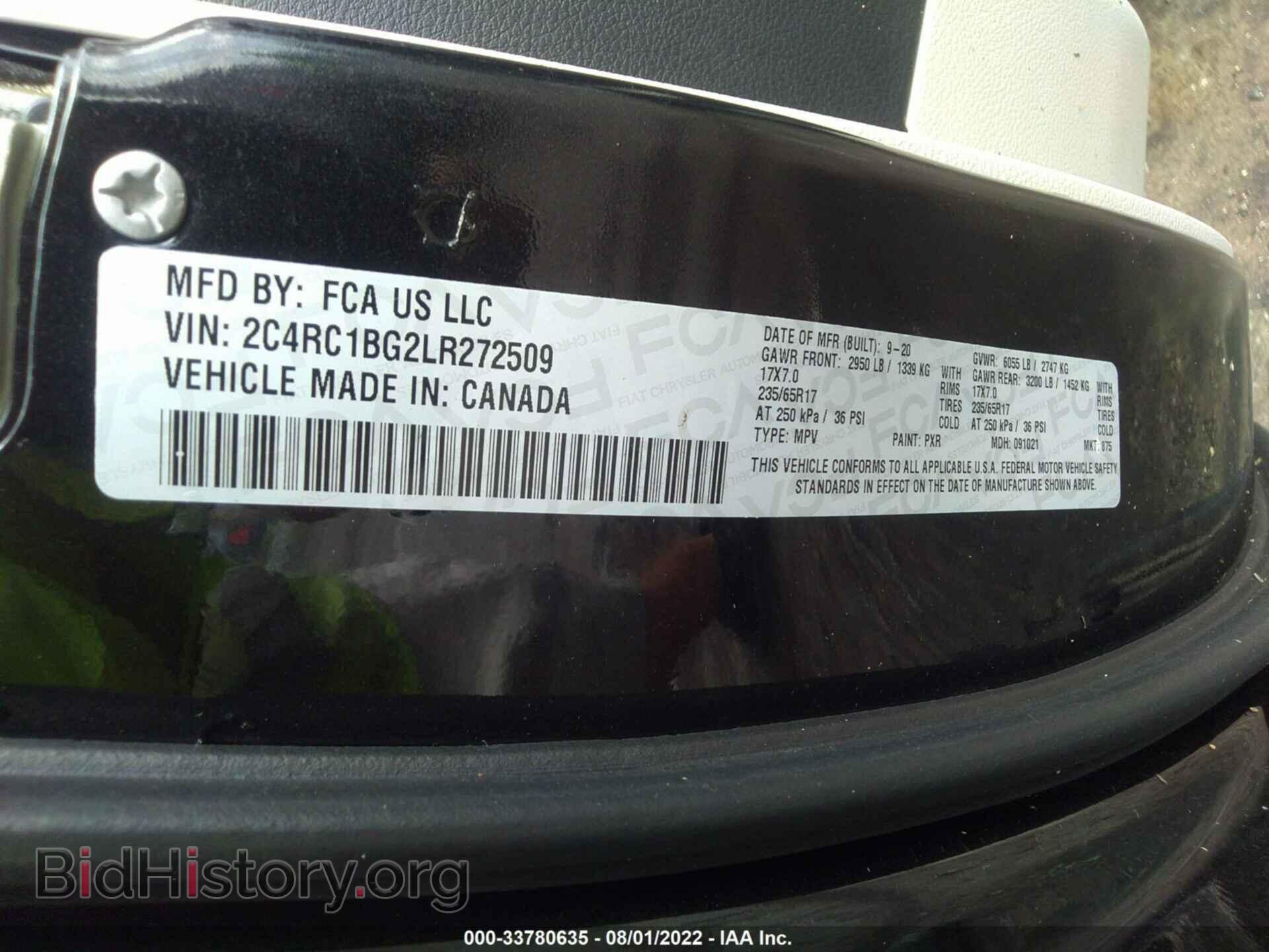 2020 CHRYSLER PACIFICA - VIN: 2C4RC1BG2LR272509 - Photo 9