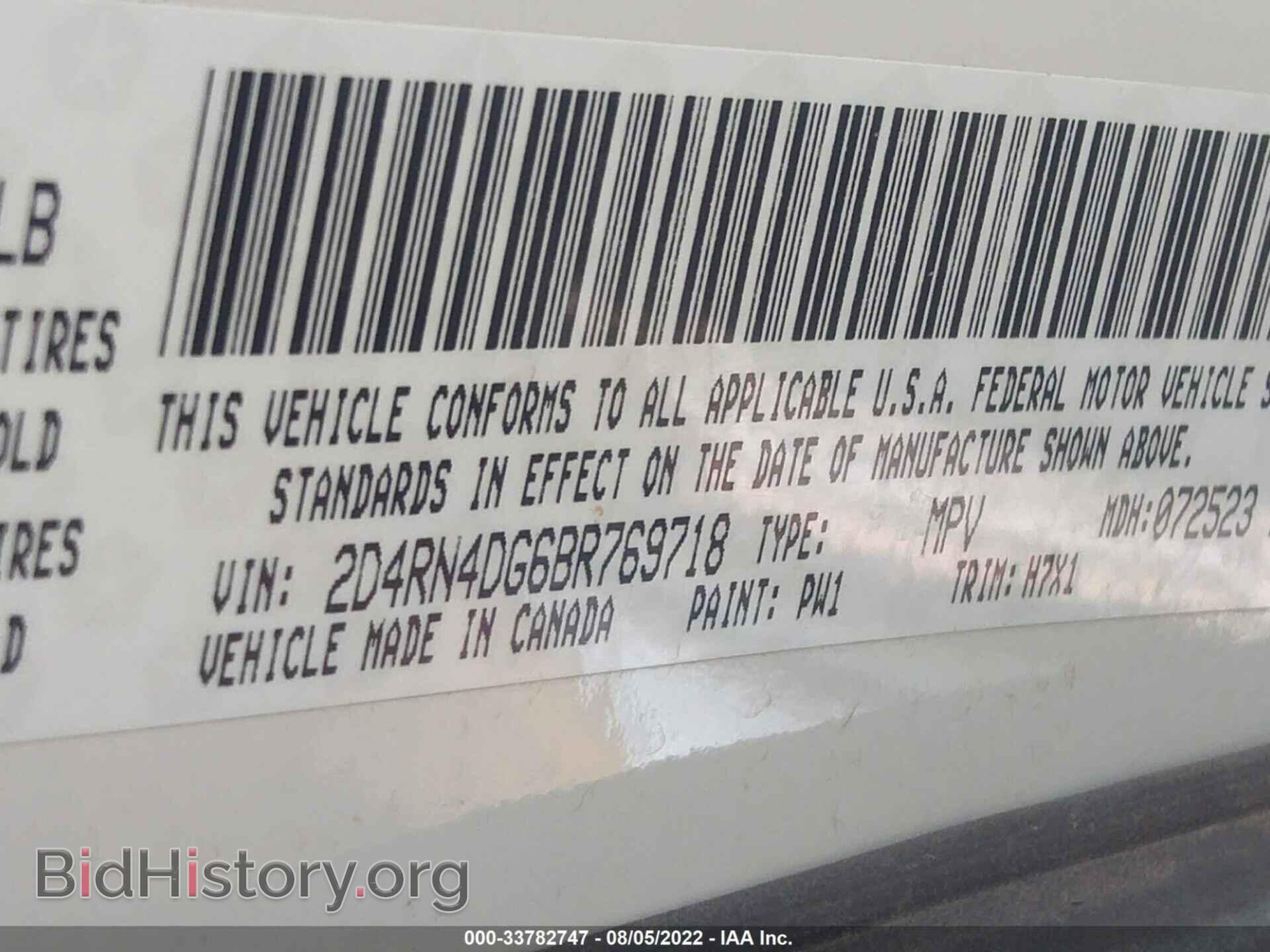 2011 DODGE GRAND CARAVAN - VIN: 2D4RN4DG6BR769718 - Фото 9