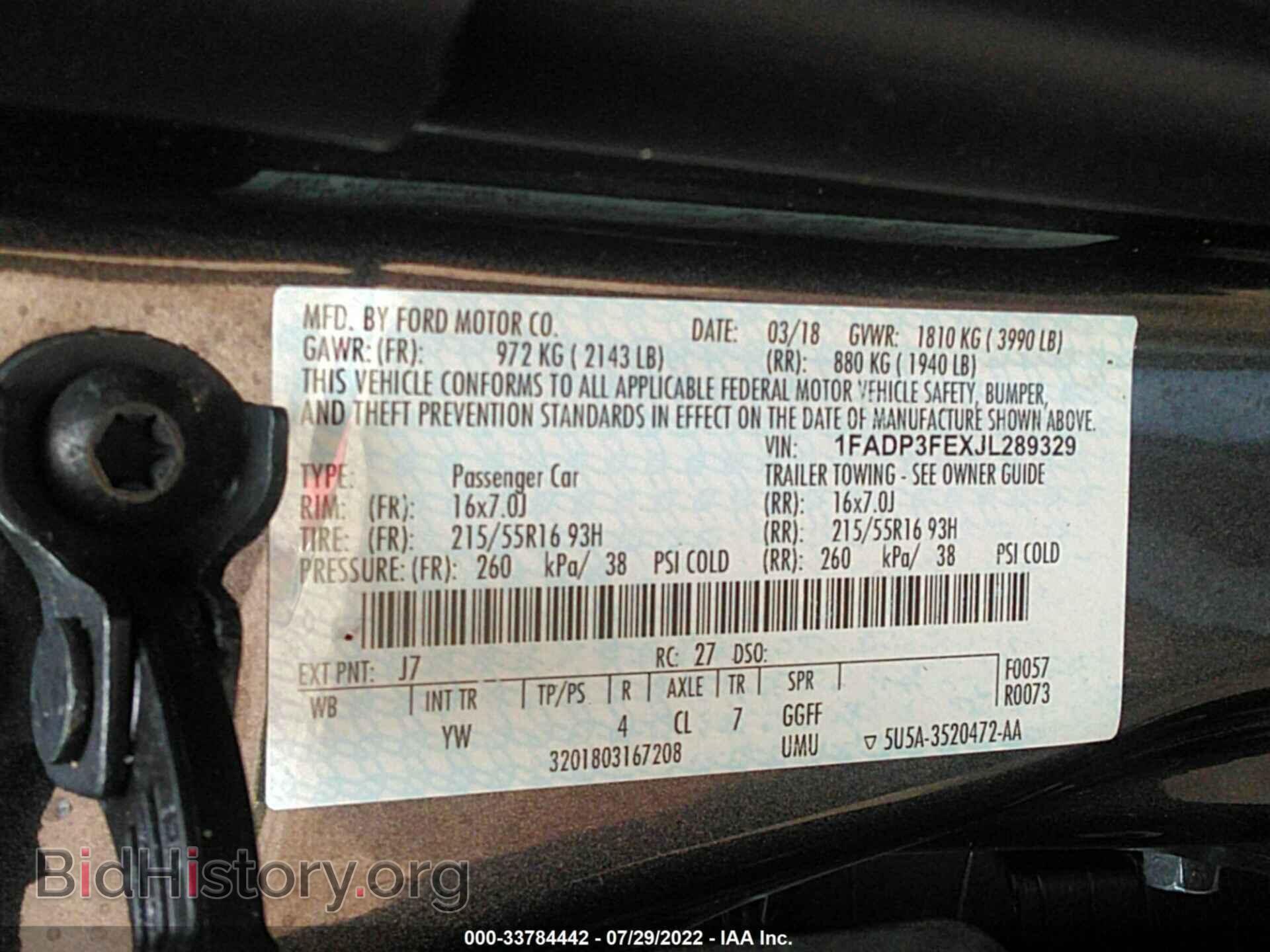 2018 FORD FOCUS - VIN: 1FADP3FEXJL289329 - Photo 9