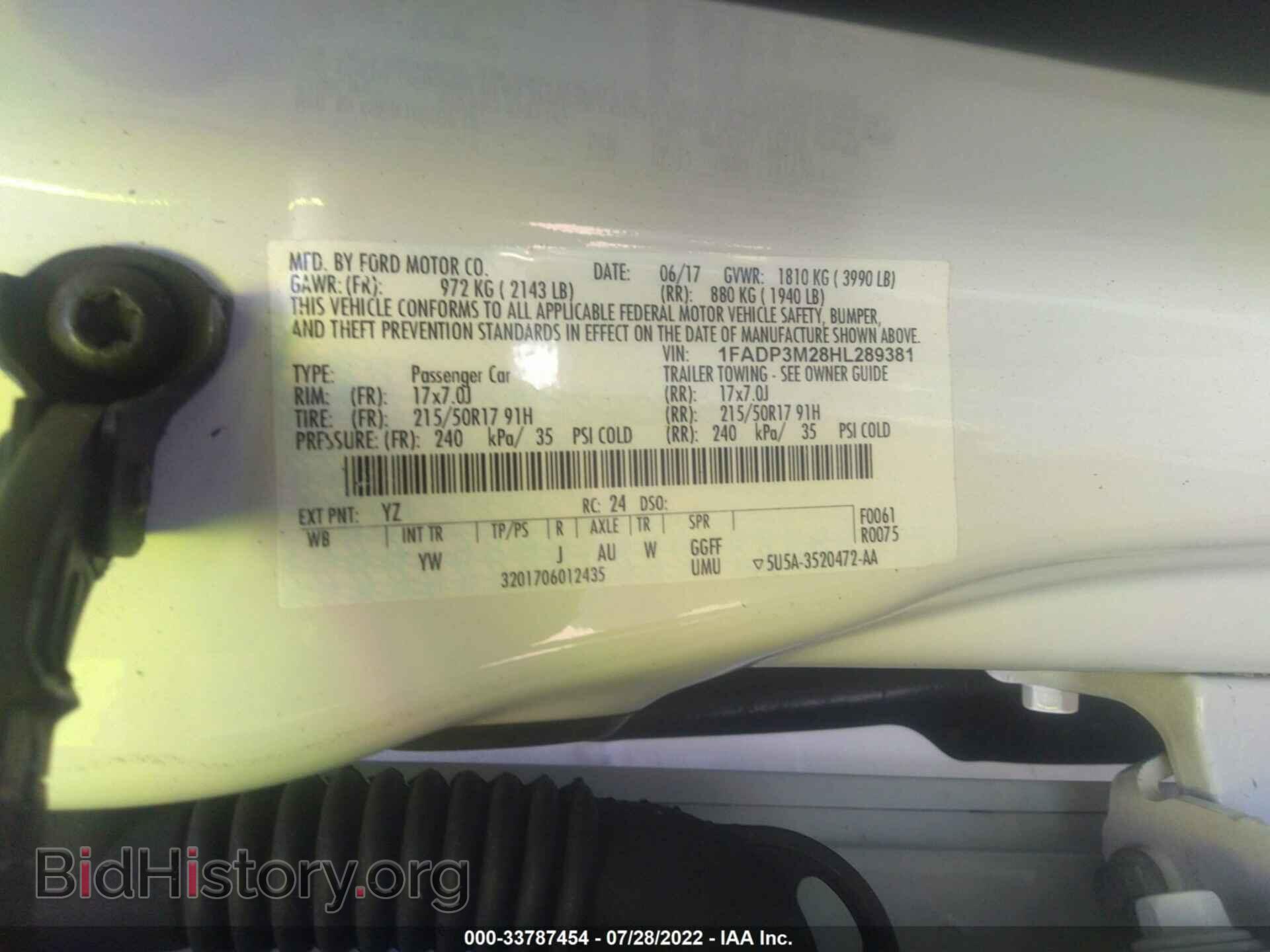 2017 FORD FOCUS - VIN: 1FADP3M28HL289381 - Фото 9