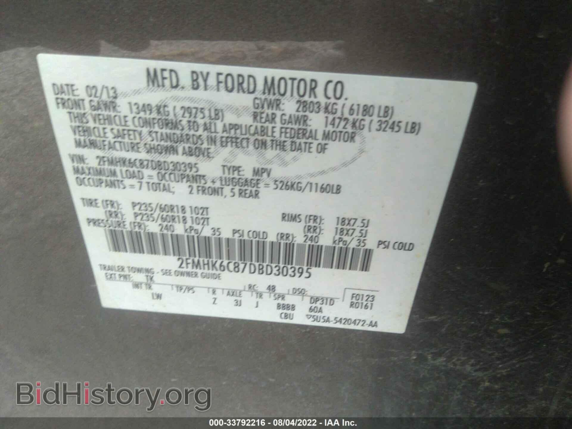 2013 FORD FLEX - VIN: 2FMHK6C87DBD30395 - Photo 9