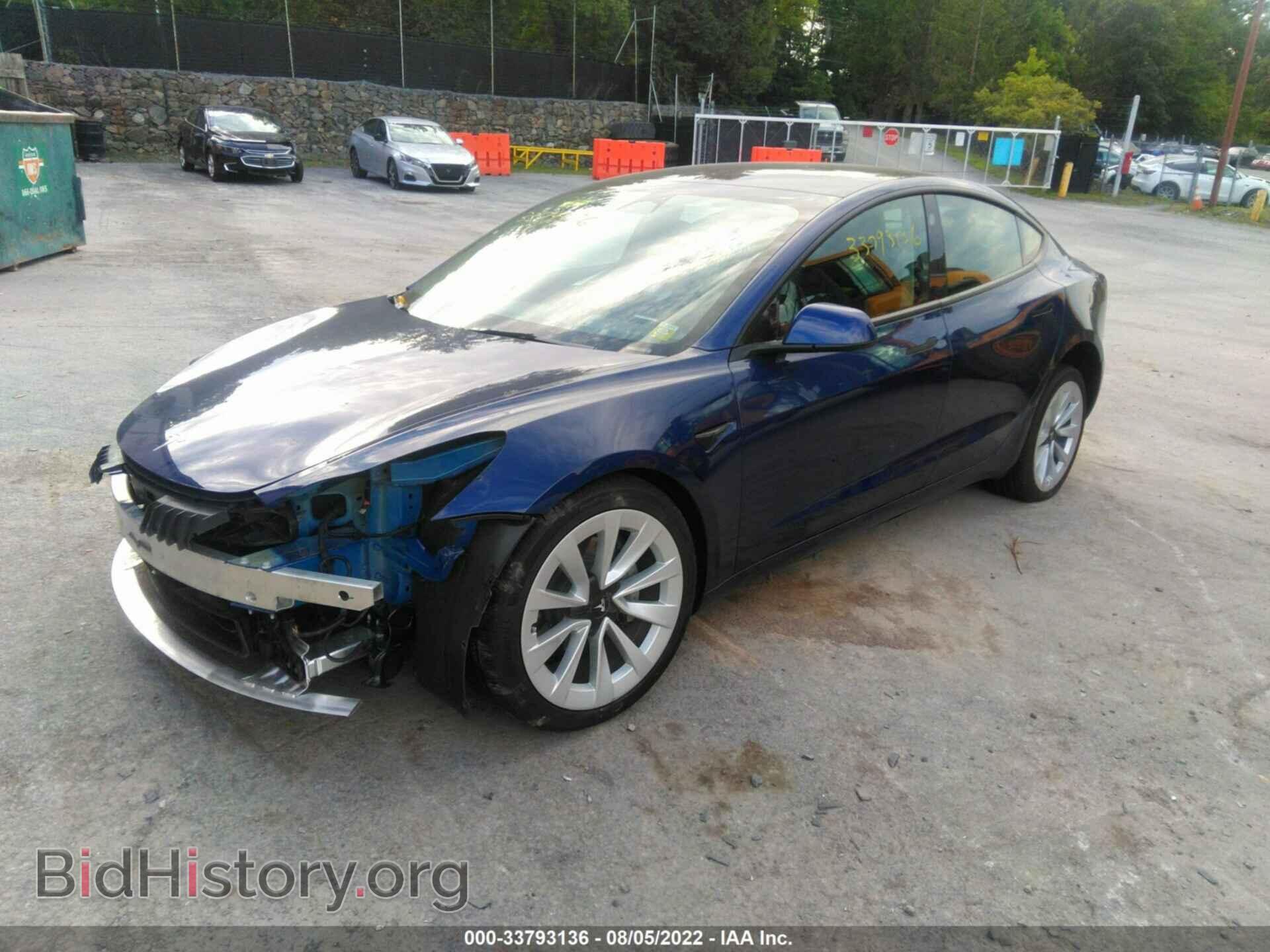 2022 TESLA MODEL 3 - VIN: 5YJ3E1EB3NF231644 - Фото 2