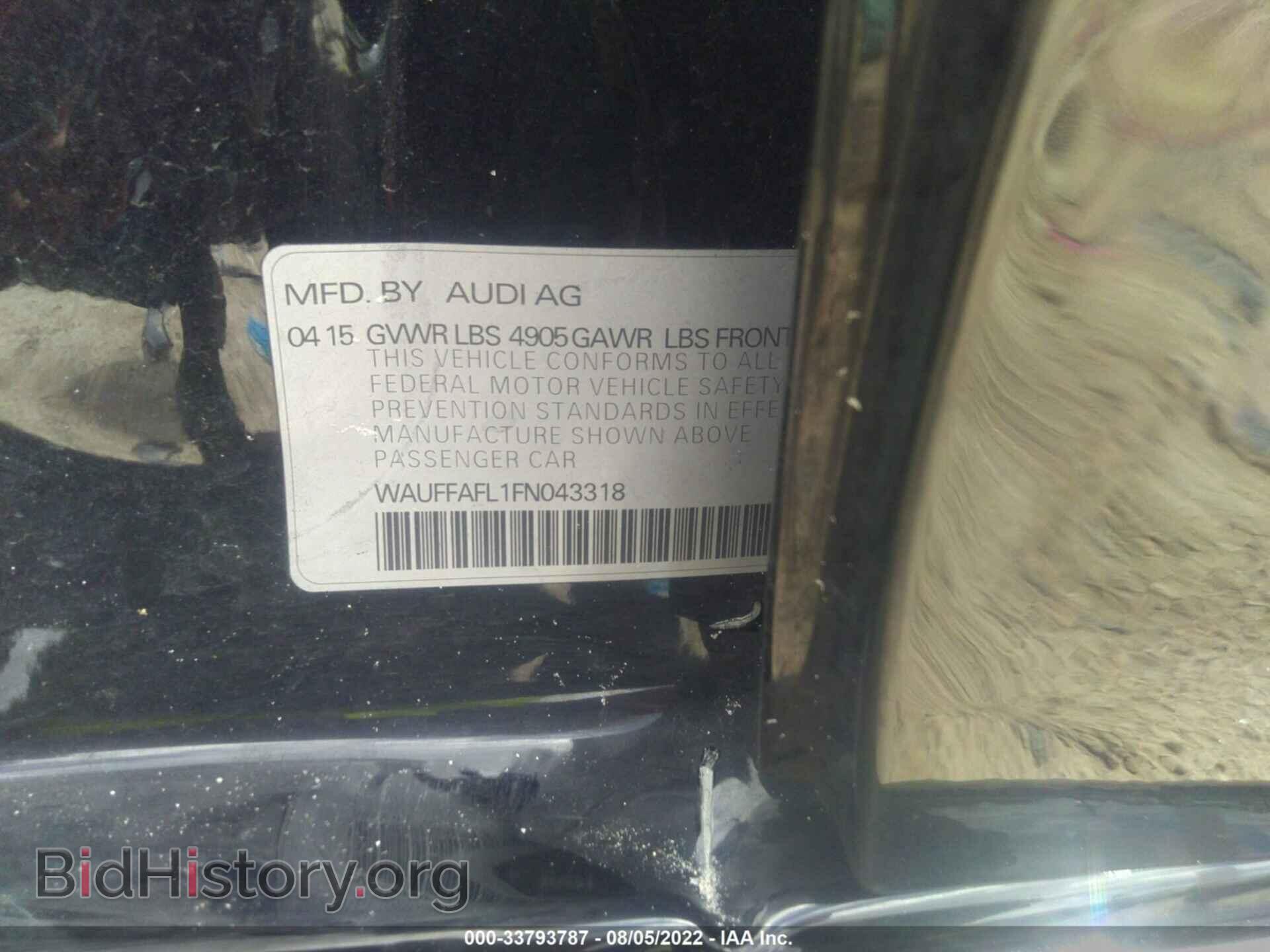 2015 AUDI A4 - VIN: WAUFFAFL1FN043318 - Фото 9