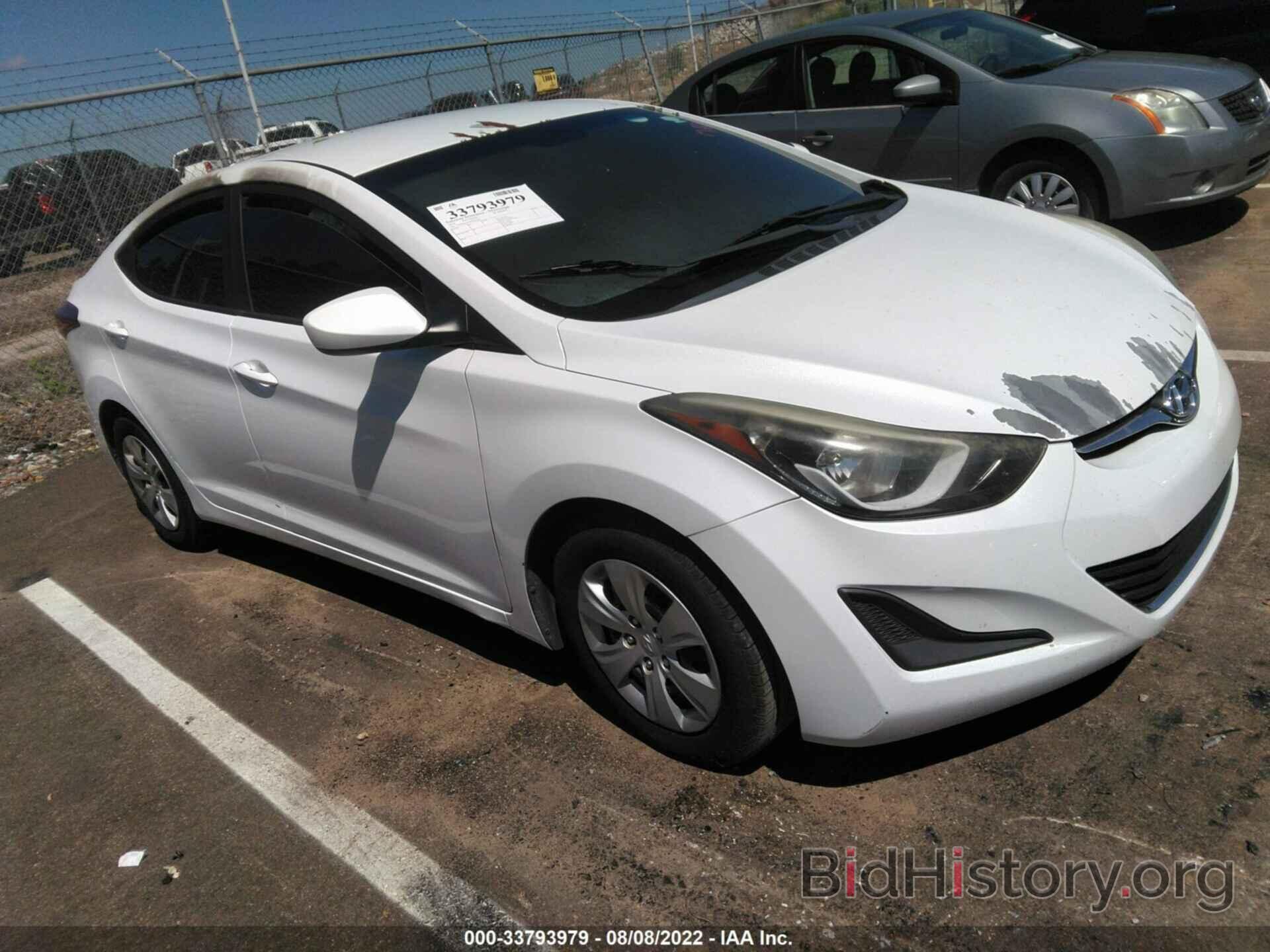 Photo 5NPDH4AE4GH686150 - HYUNDAI ELANTRA 2016