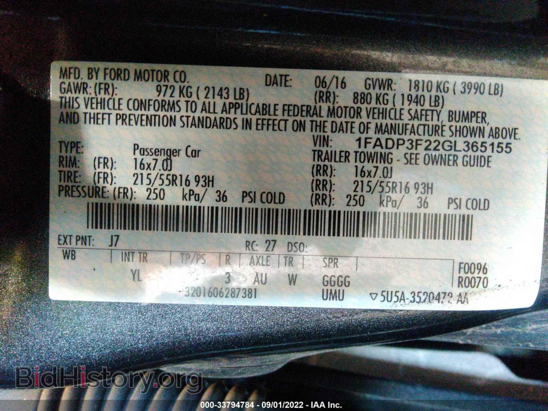 2016 FORD FOCUS - VIN: 1FADP3F22GL365155 - Photo 9