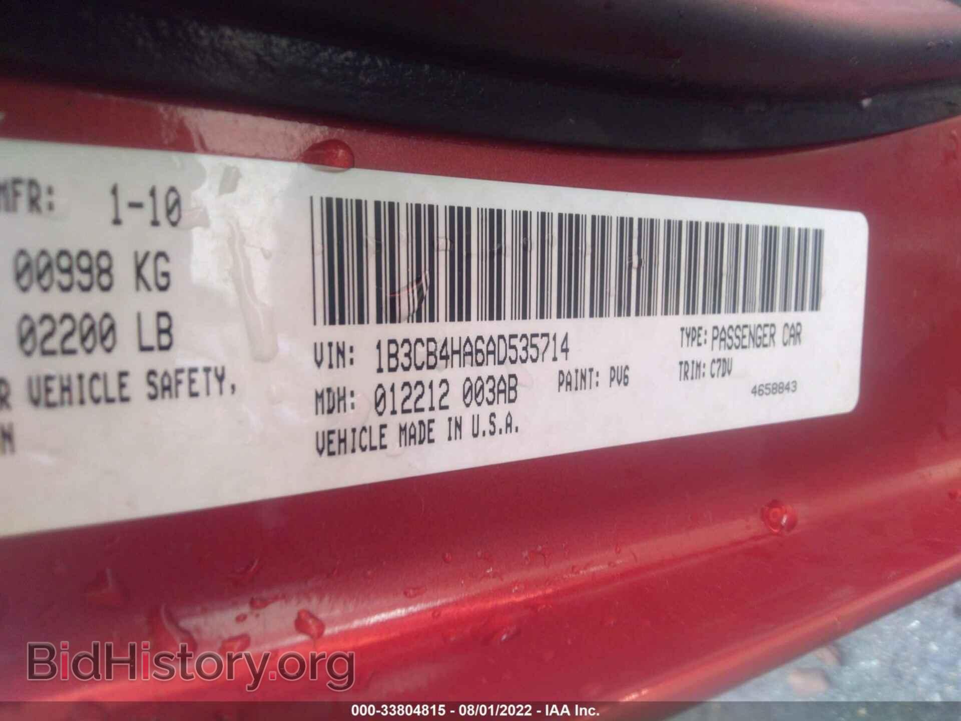 2010 DODGE CALIBER - VIN: 1B3CB4HA6AD535714 - Photo 9