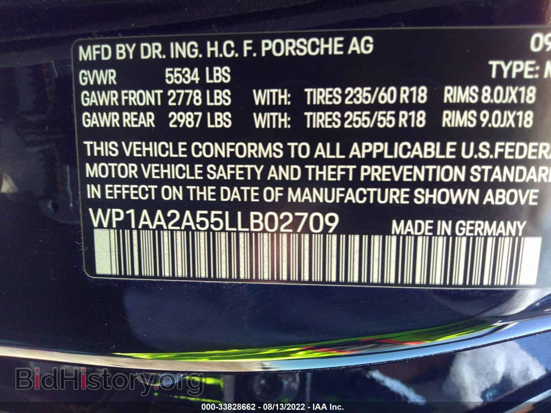 2020 PORSCHE MACAN - VIN: WP1AA2A55LLB02709 - Photo 9