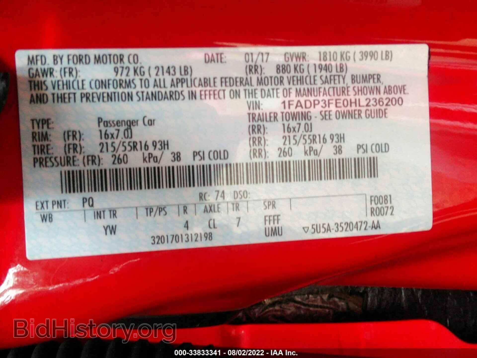 2017 FORD FOCUS - VIN: 1FADP3FE0HL236200 - Фото 9