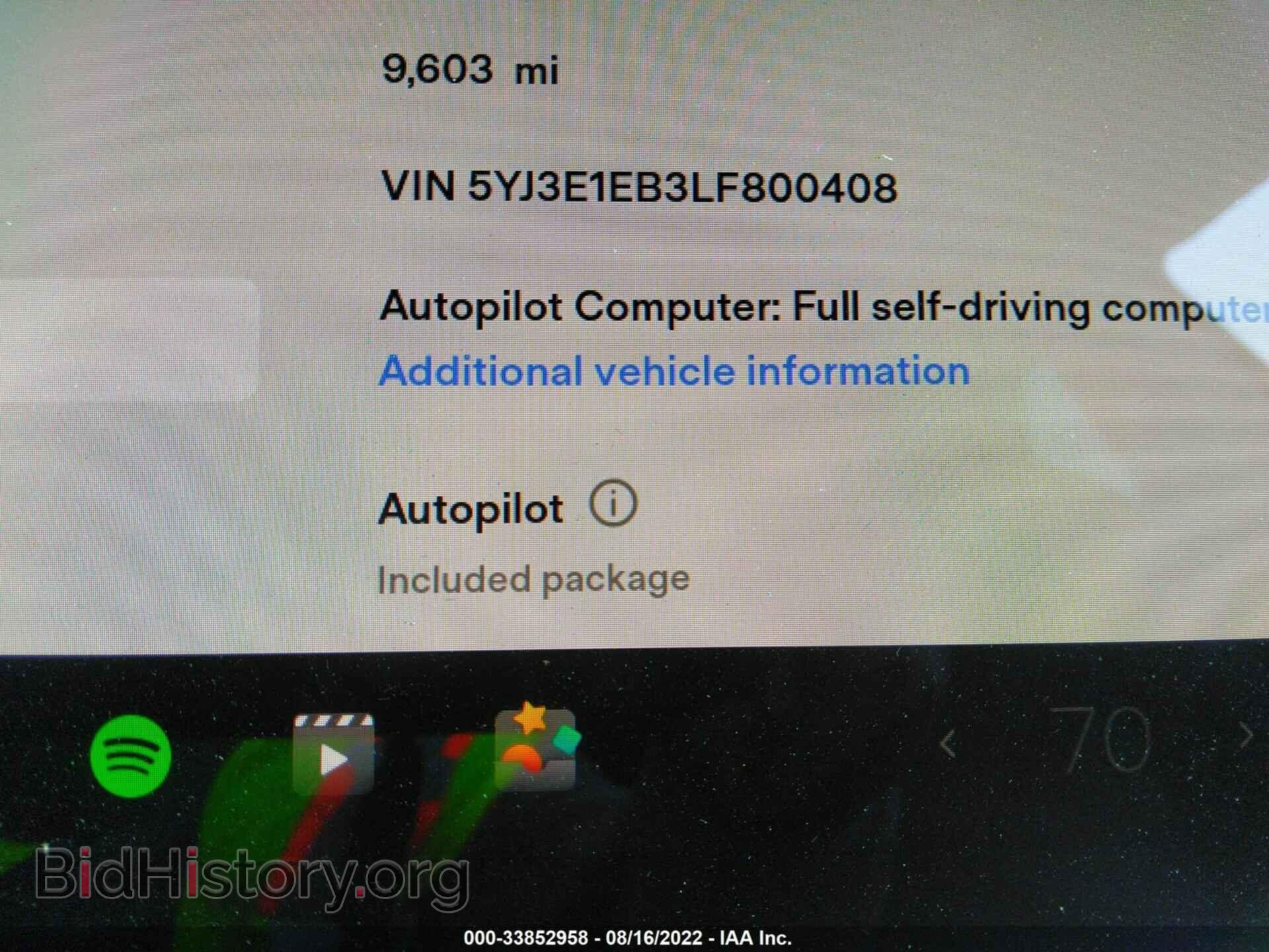 2020 TESLA MODEL 3 - VIN: 5YJ3E1EB3LF800408 - Фото 7
