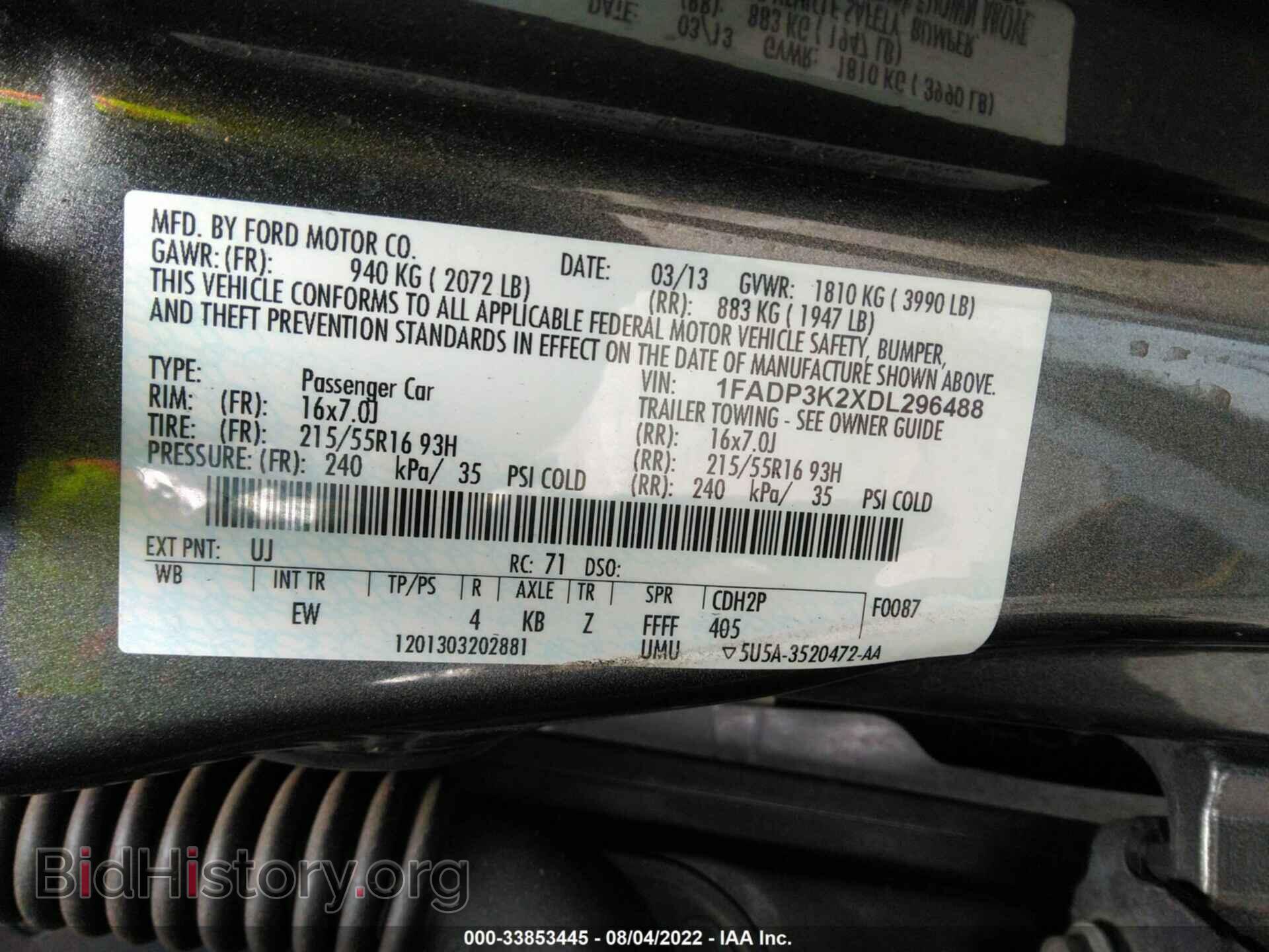 2013 FORD FOCUS - VIN: 1FADP3K2XDL296488 - Photo 9