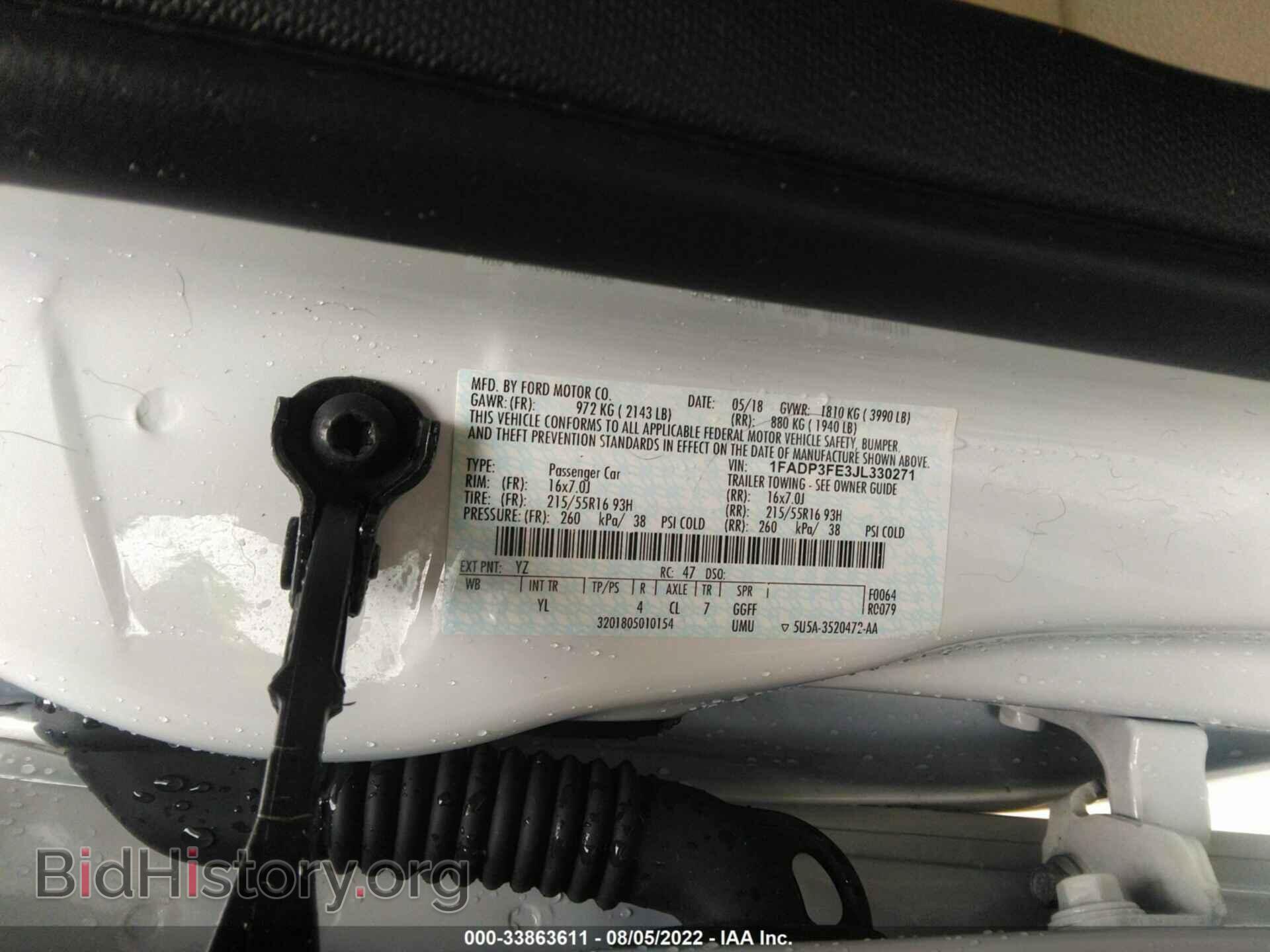 2018 FORD FOCUS - VIN: 1FADP3FE3JL330271 - Фото 9
