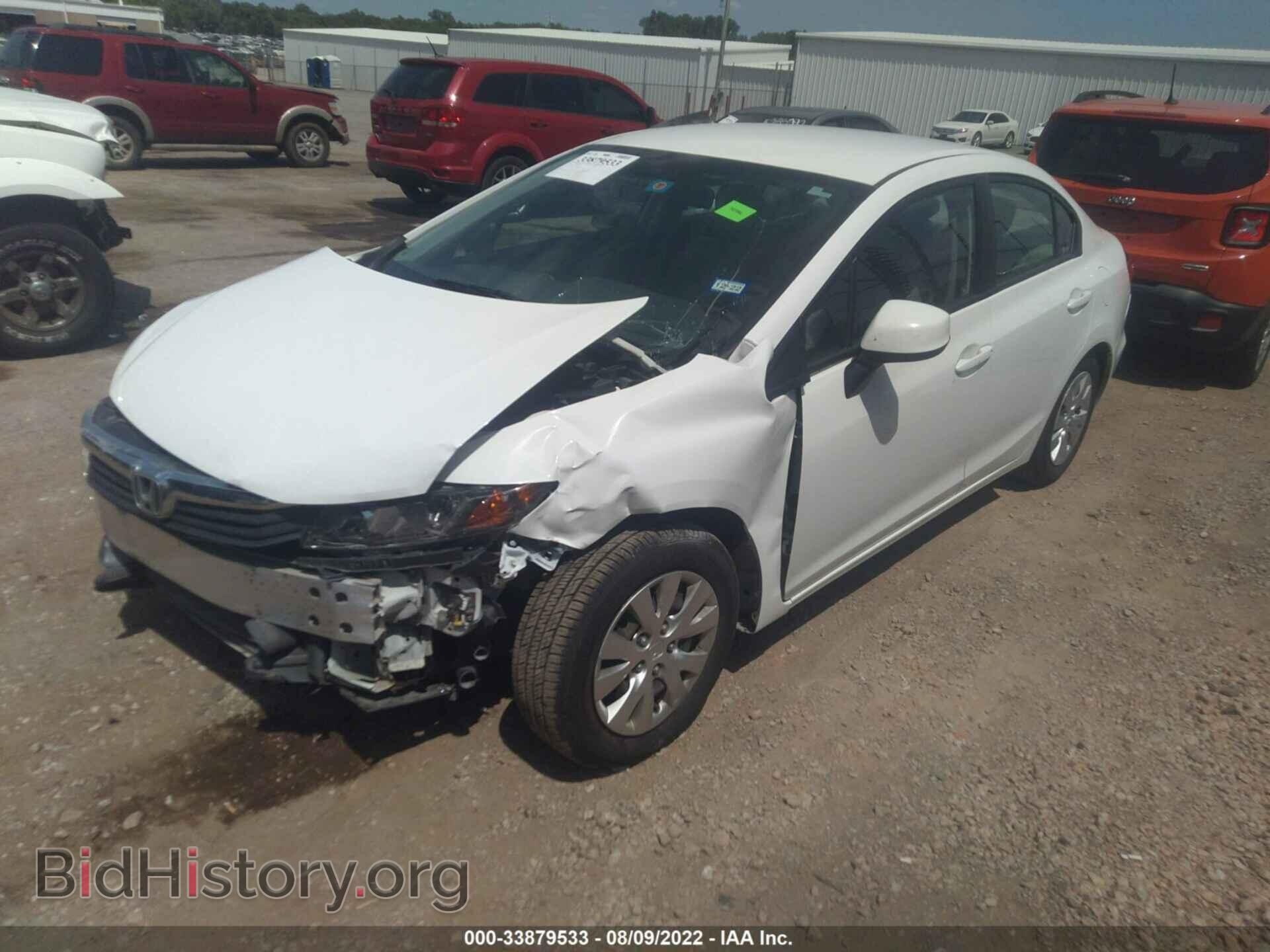 2012 HONDA CIVIC SDN - VIN: 2HGFB2F57CH583154 - Фото 2
