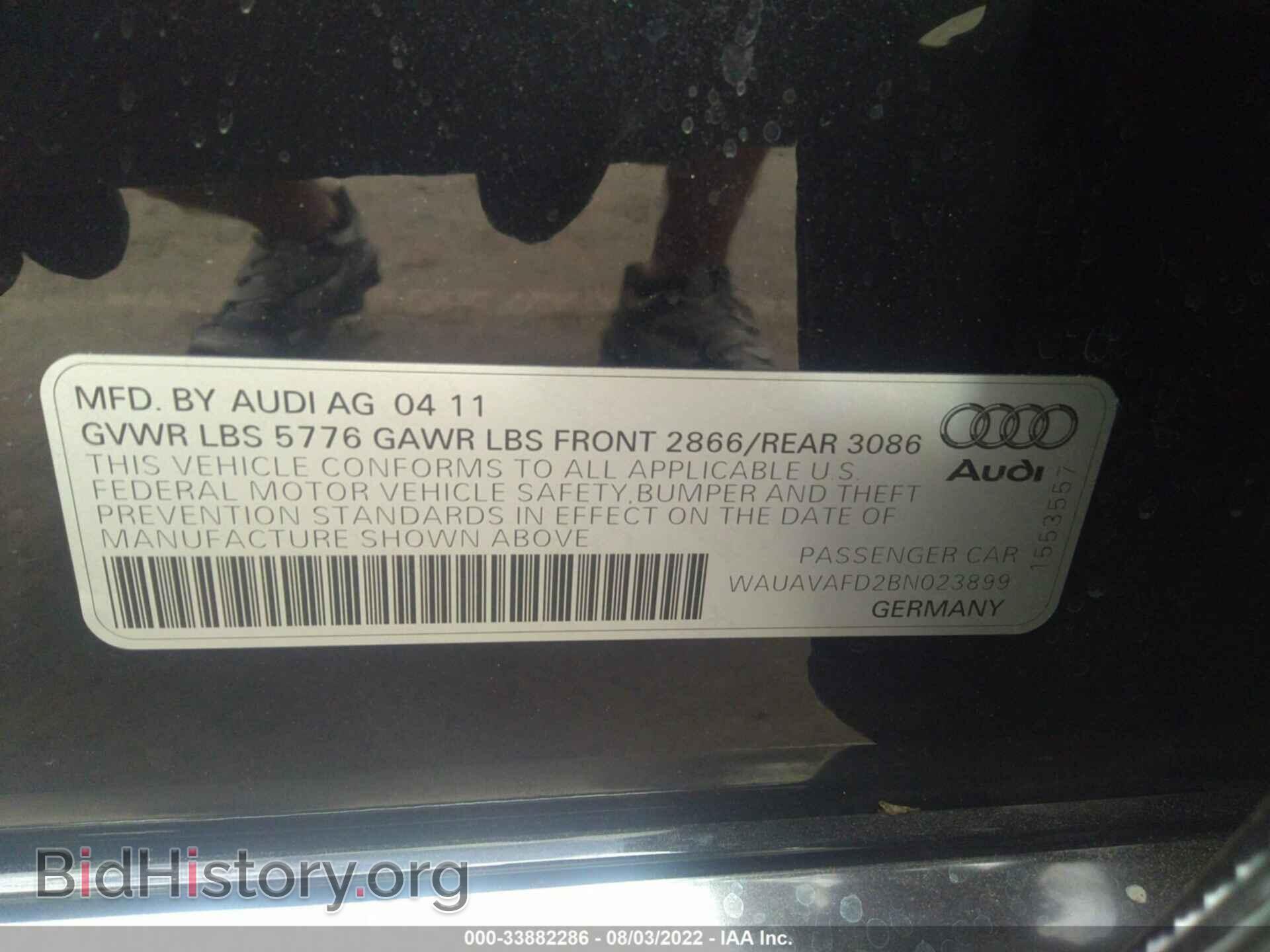 2011 AUDI A8 - VIN: WAUAVAFD2BN023899 - Photo 9