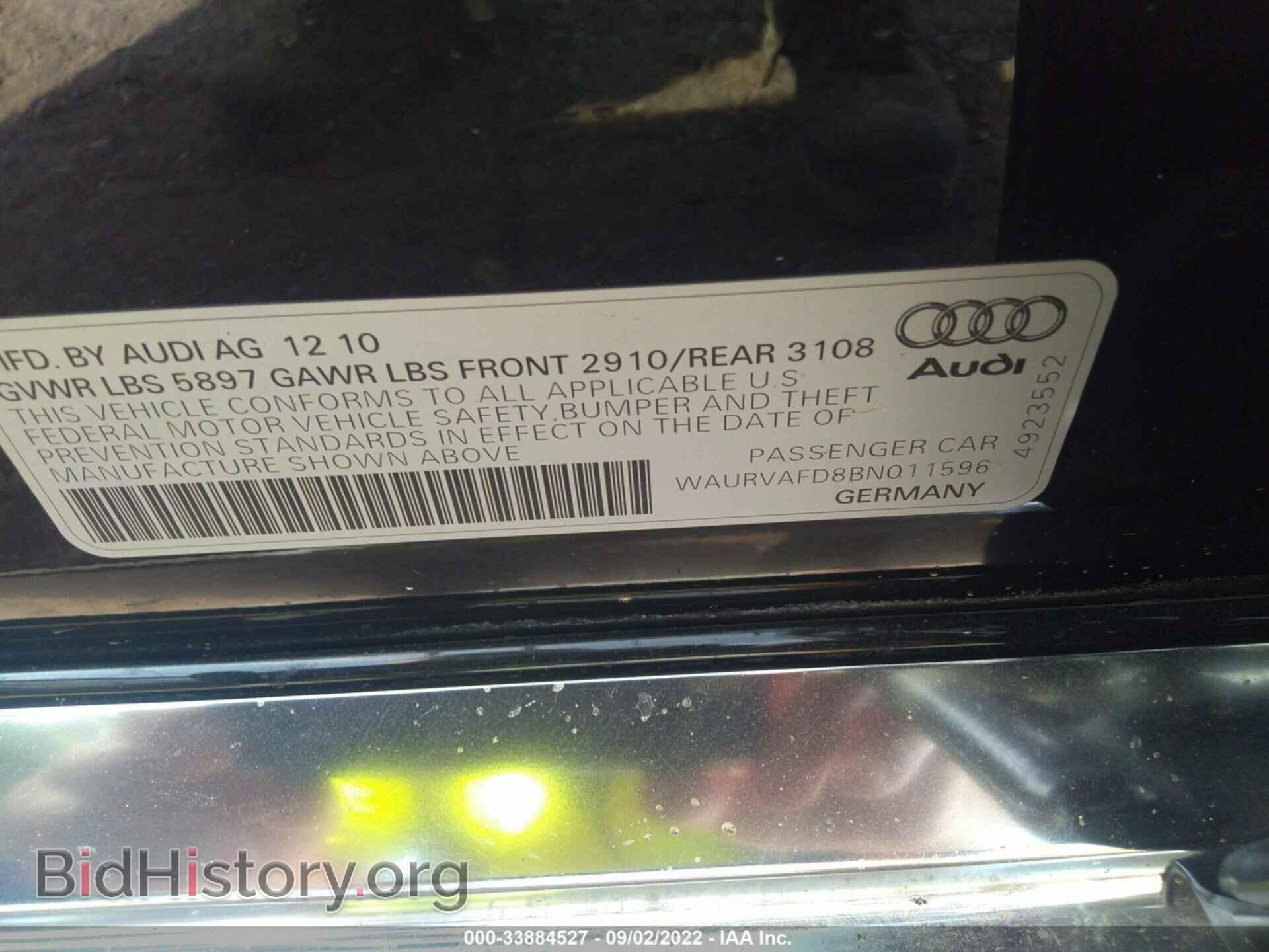 2011 AUDI A8 L - VIN: WAURVAFD8BN011596 - Фото 9
