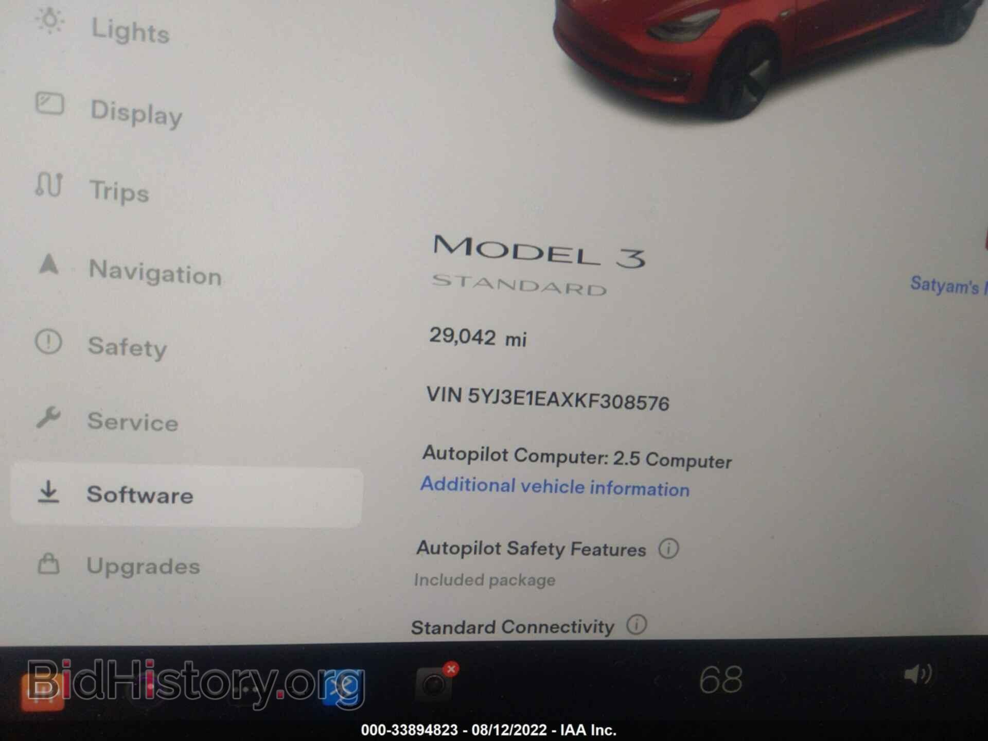 2019 TESLA MODEL 3 - VIN: 5YJ3E1EAXKF308576 - Photo 7