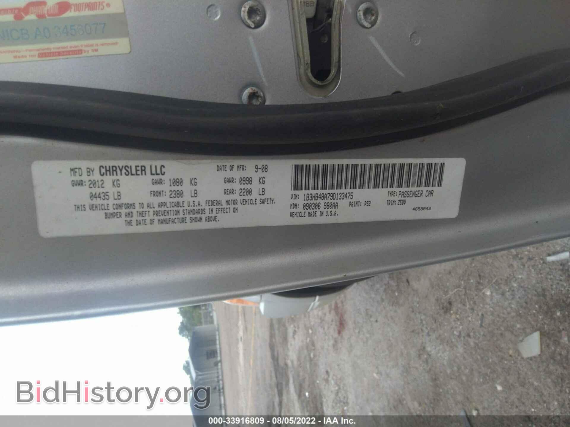 2009 DODGE CALIBER - VIN: 1B3HB48A79D133475 - Photo 9