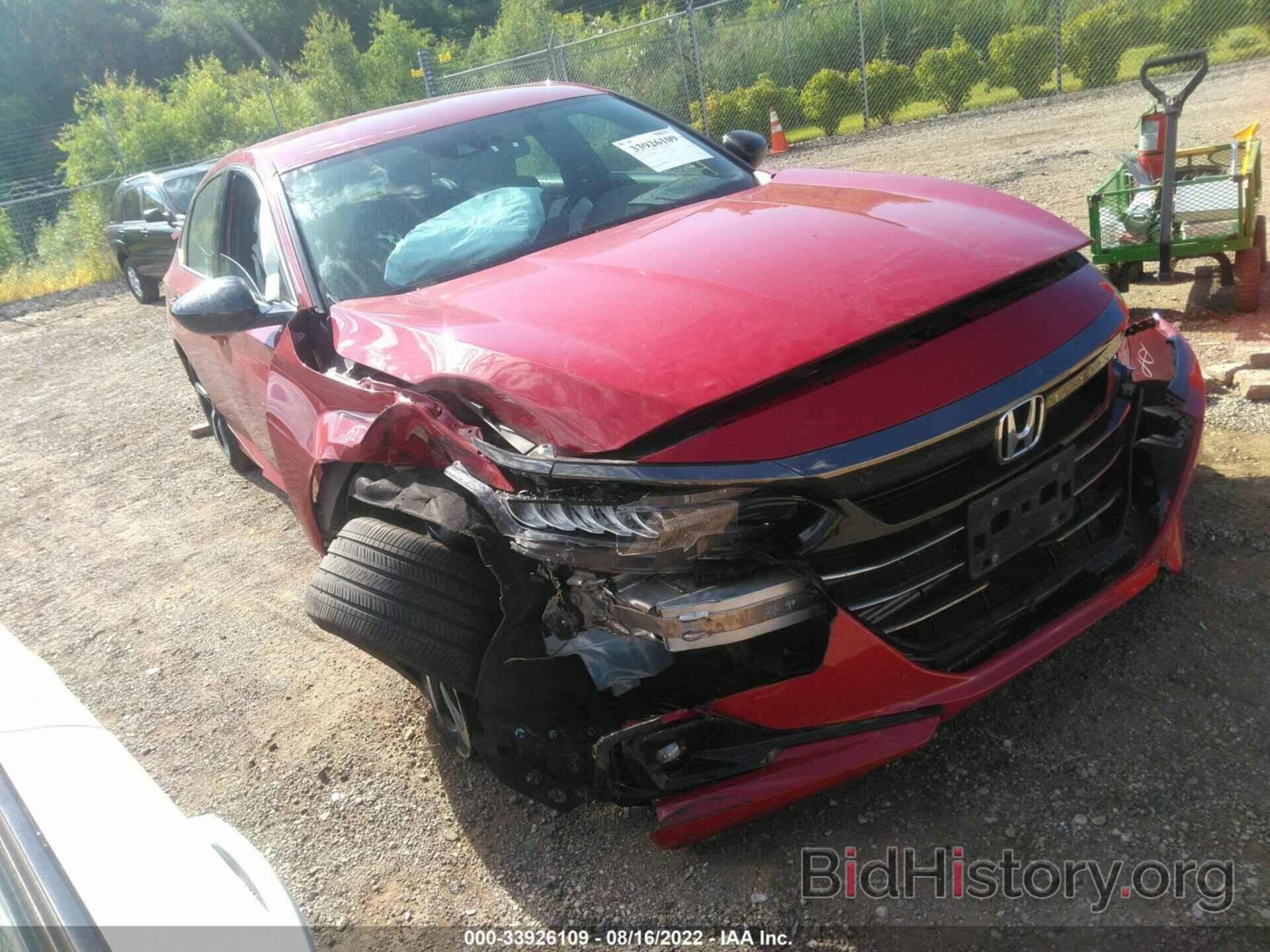 Photo 1HGCV1F3XMA043882 - HONDA ACCORD SEDAN 2021