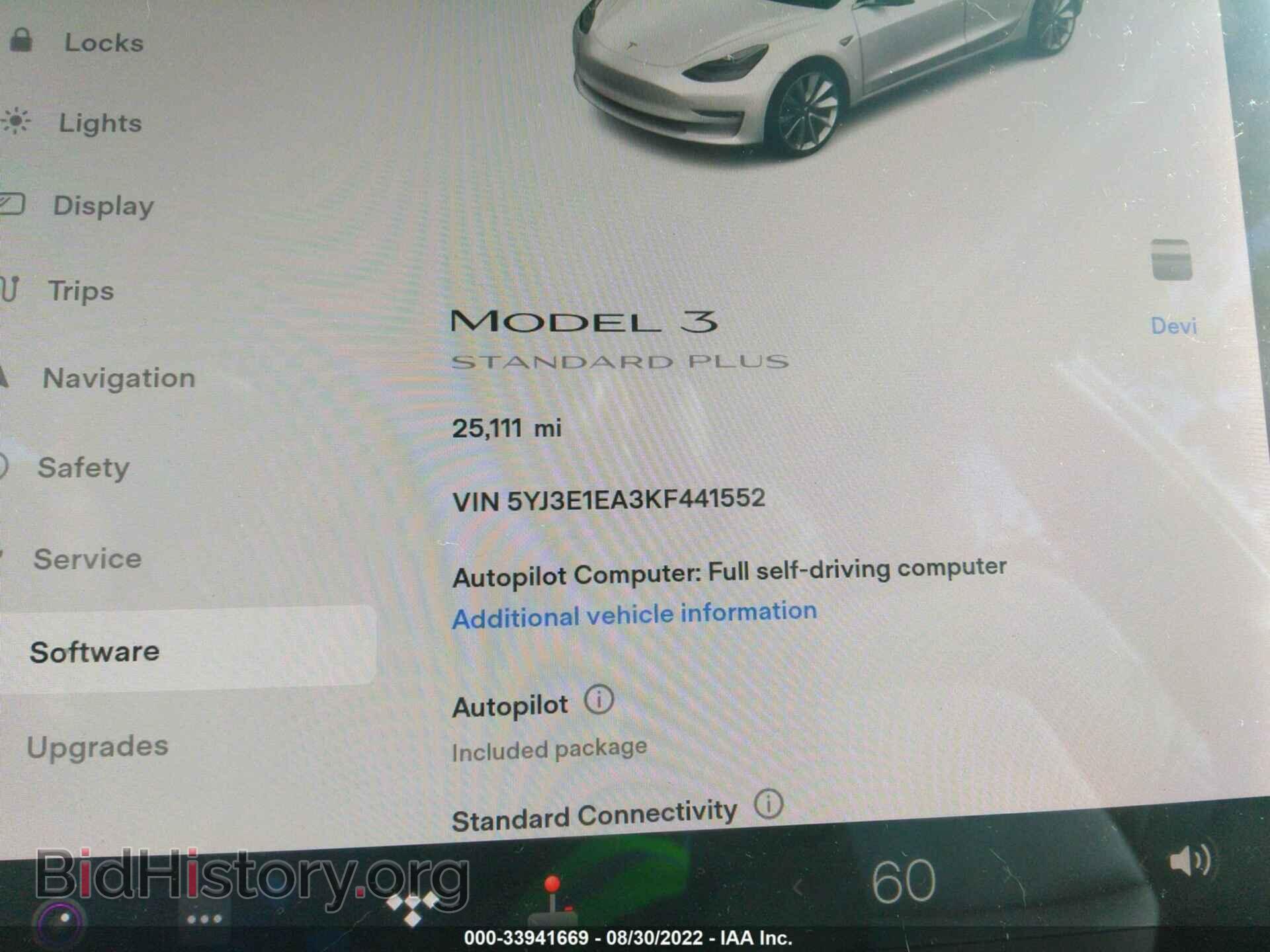 2019 TESLA MODEL 3 - VIN: 5YJ3E1EA3KF441552 - Фото 7