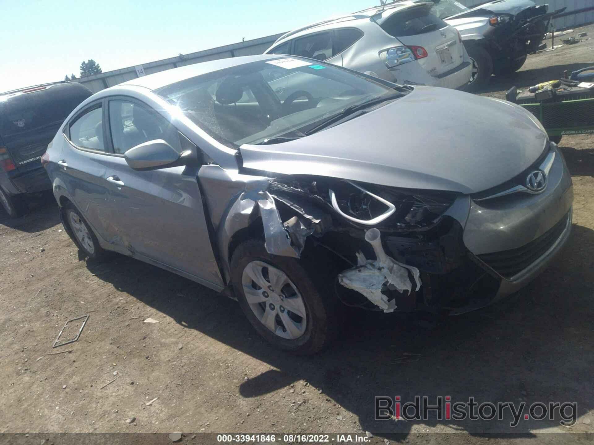 Photo 5NPDH4AE4GH694801 - HYUNDAI ELANTRA 2016