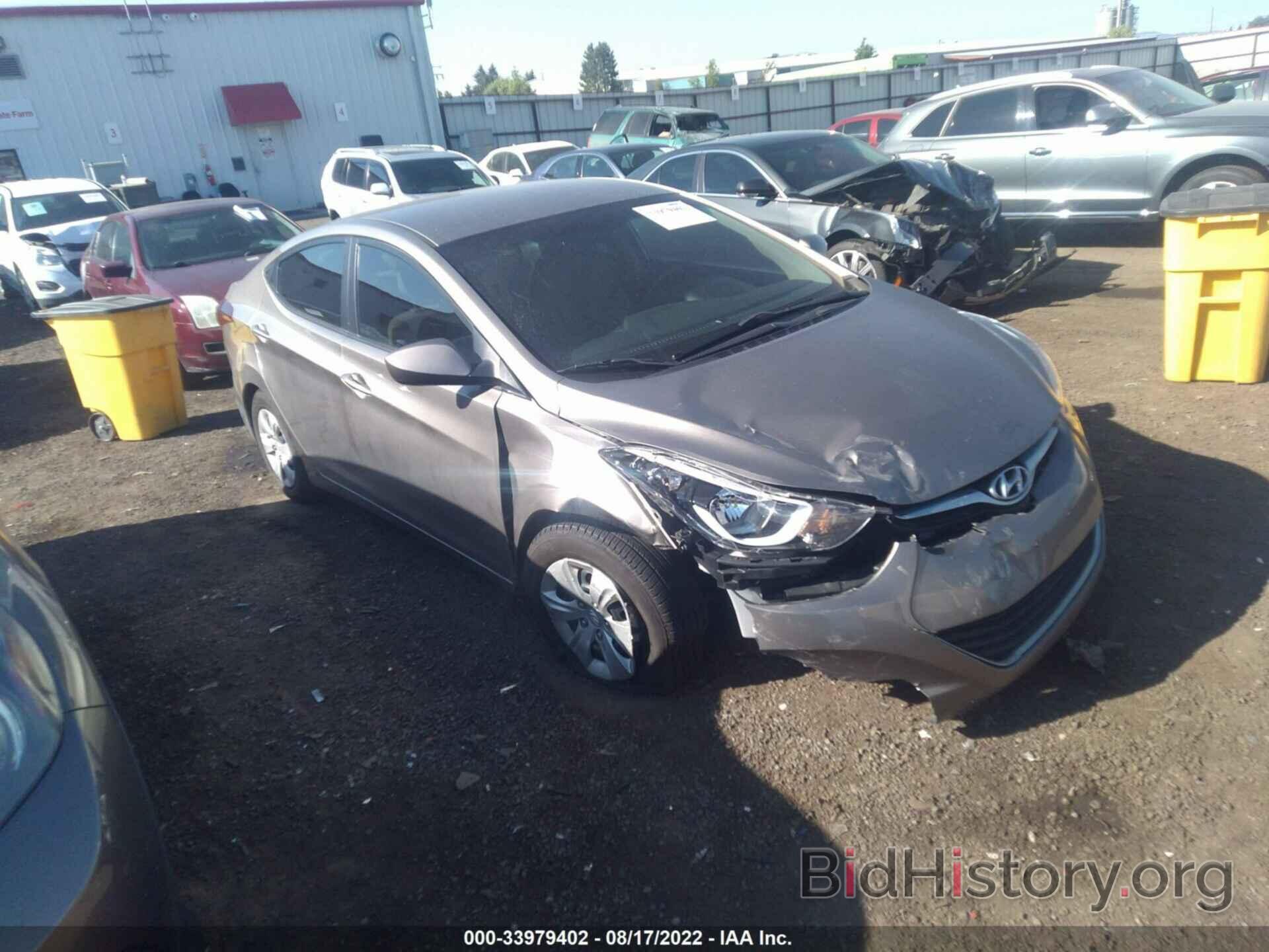 Фотография 5NPDH4AE9GH686919 - HYUNDAI ELANTRA 2016